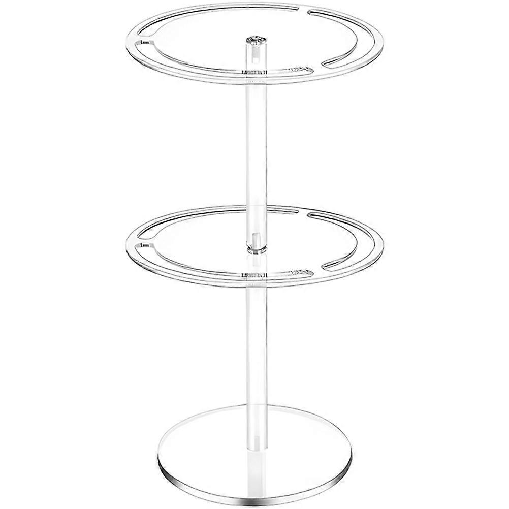 Rotatable Transparent Acrylic Double Layer Glasses Display Stand, Compact Sunglasses Organizer Rack for Home and Store