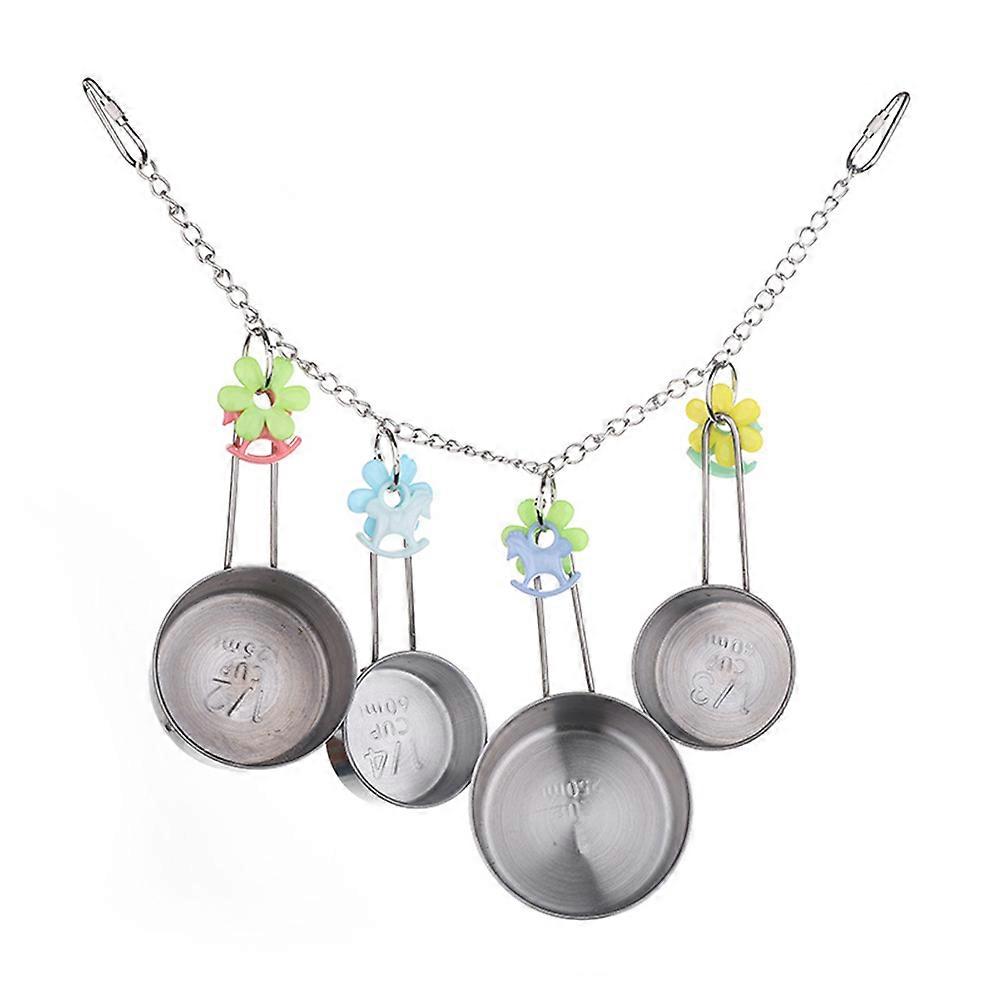Parrot Chew Toy Stainless Steel Parrot Cage Toys Chewing Biting Parrot Accessories Size L 1Set