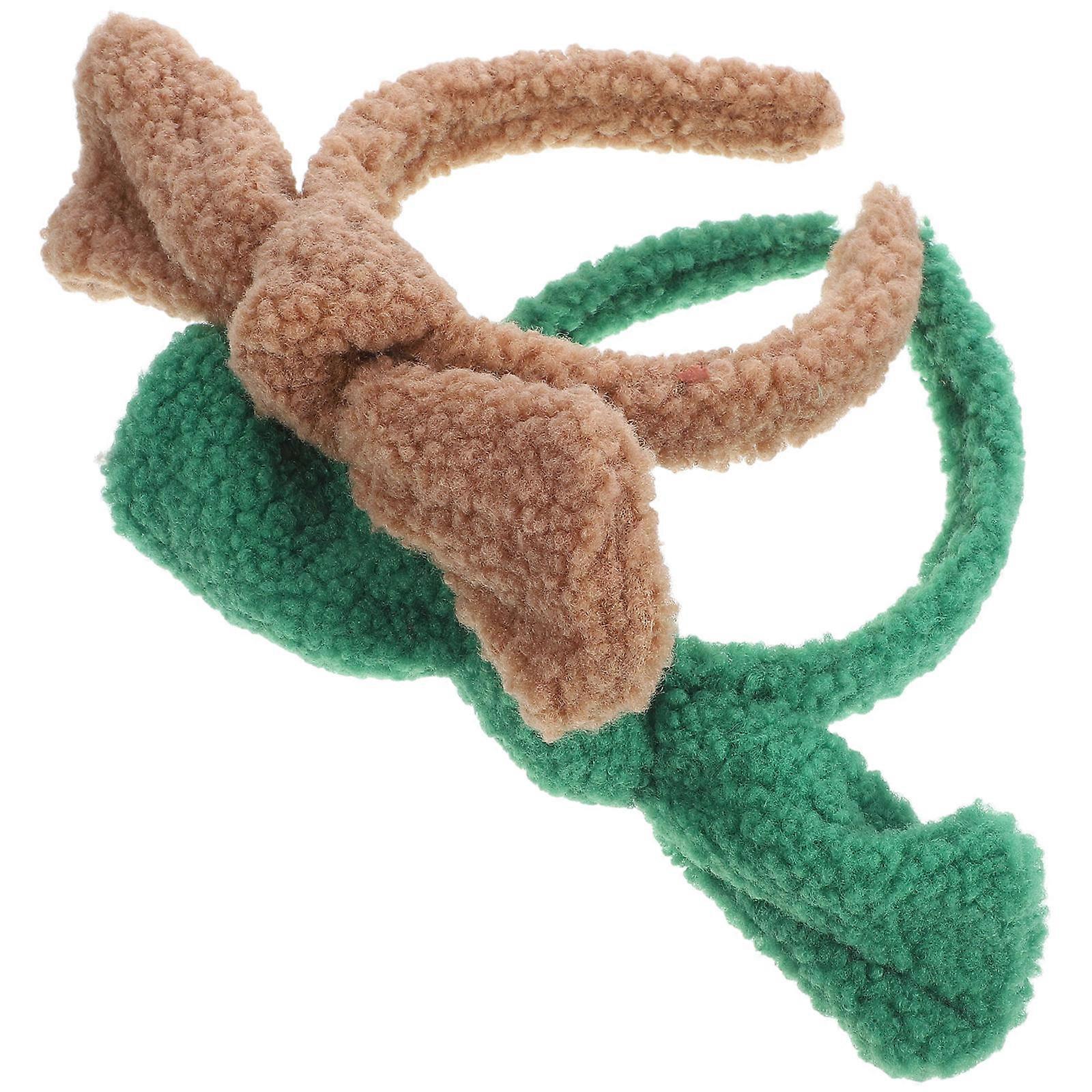 Headband For Makeup Bow Headband Makeup Circular Lamb Wool Face Washing 2Pack