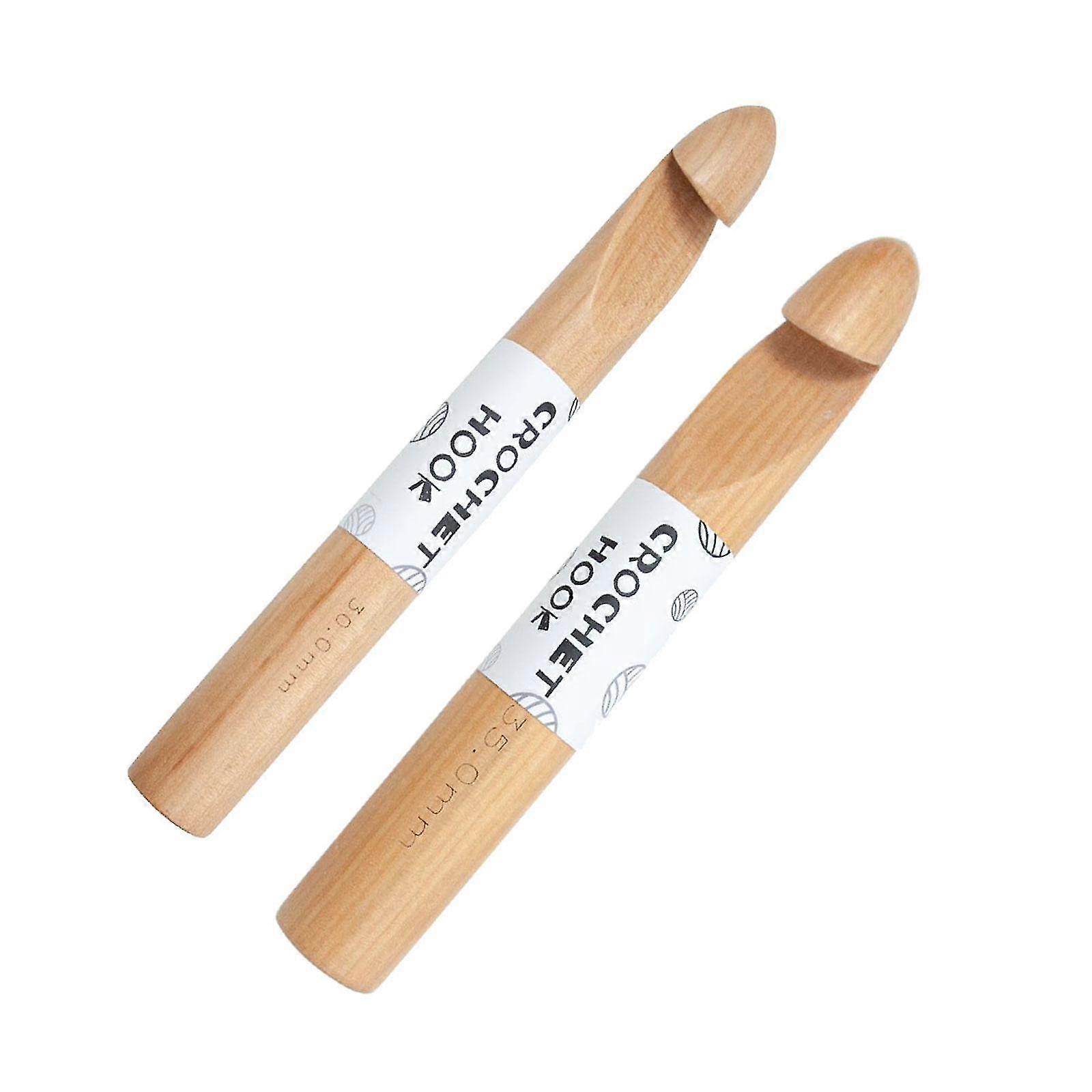 2 Pieces Inline Crochet Hook for Adults, Perfect for Crochet Lovers and Beginners, Ideal Knitting Pins Tool for Making Gloves and Blankets
