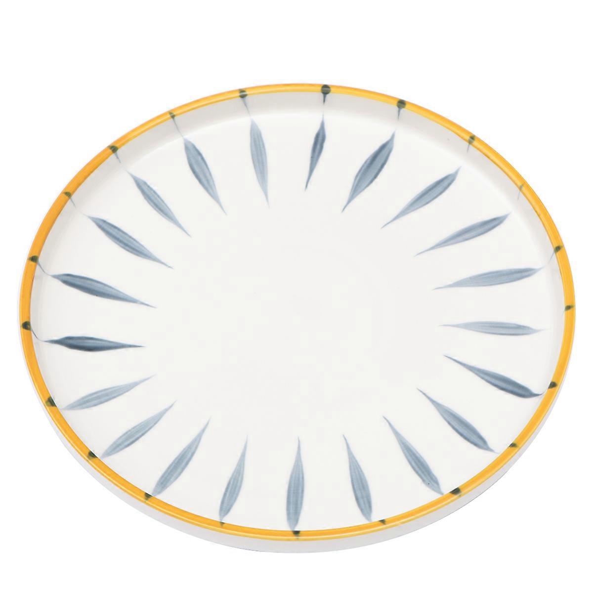 Keramické talíře Předkrmové talíře Servírovací mísy pro zábavu Retro styl Tvar 20 x 20 cm Bílá Modrá 1ks