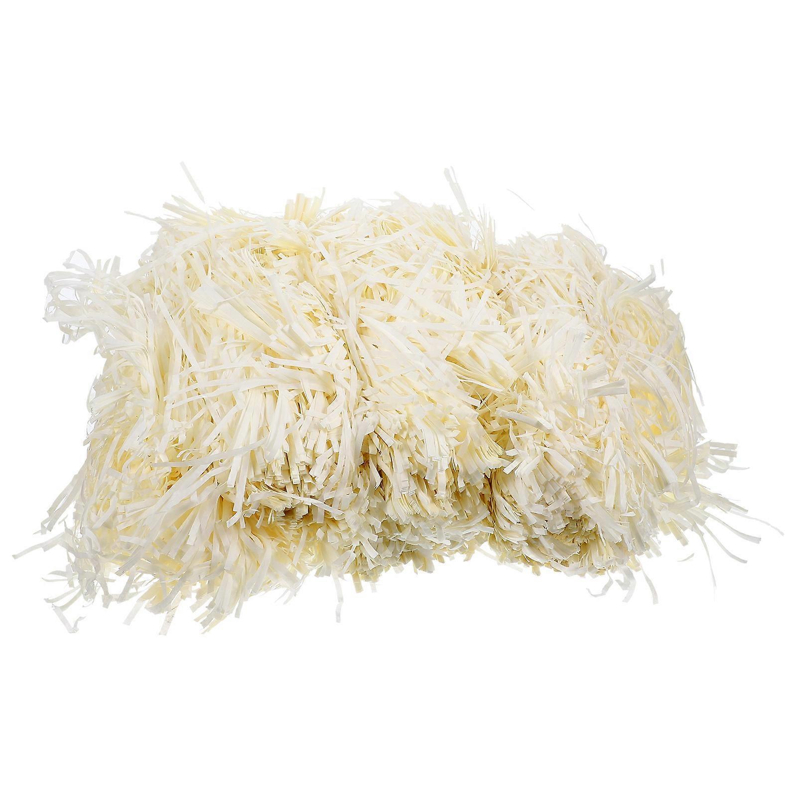 Beige Shredded Paper Filler for Boxes, Multi Use Packing & Craft Decor, Odorless Reusable Crinkle Paper for Packaging