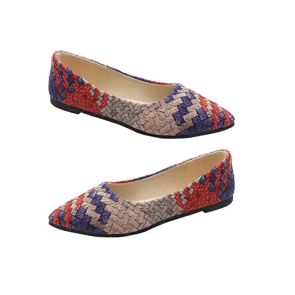 Classic Flat Shoes Simple Style Loafers Breathable Comfortable 1Pair Orange For Women Work Casual Occasions