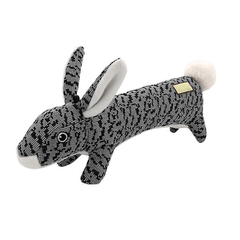 Teething Dog Toys For Puppies Long Rabbit Shape Black 27x6x9cm Chew 1Pack