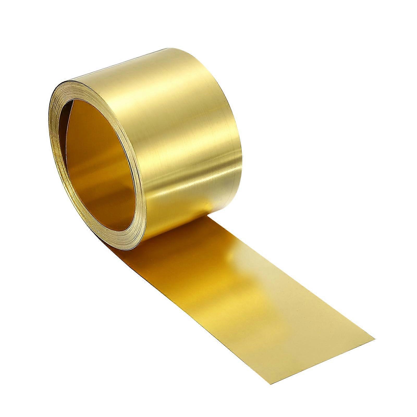 Messingblechrolle 0.05x30x3000mm, shining metal foil, roll for crafts, electrical DIY, gold