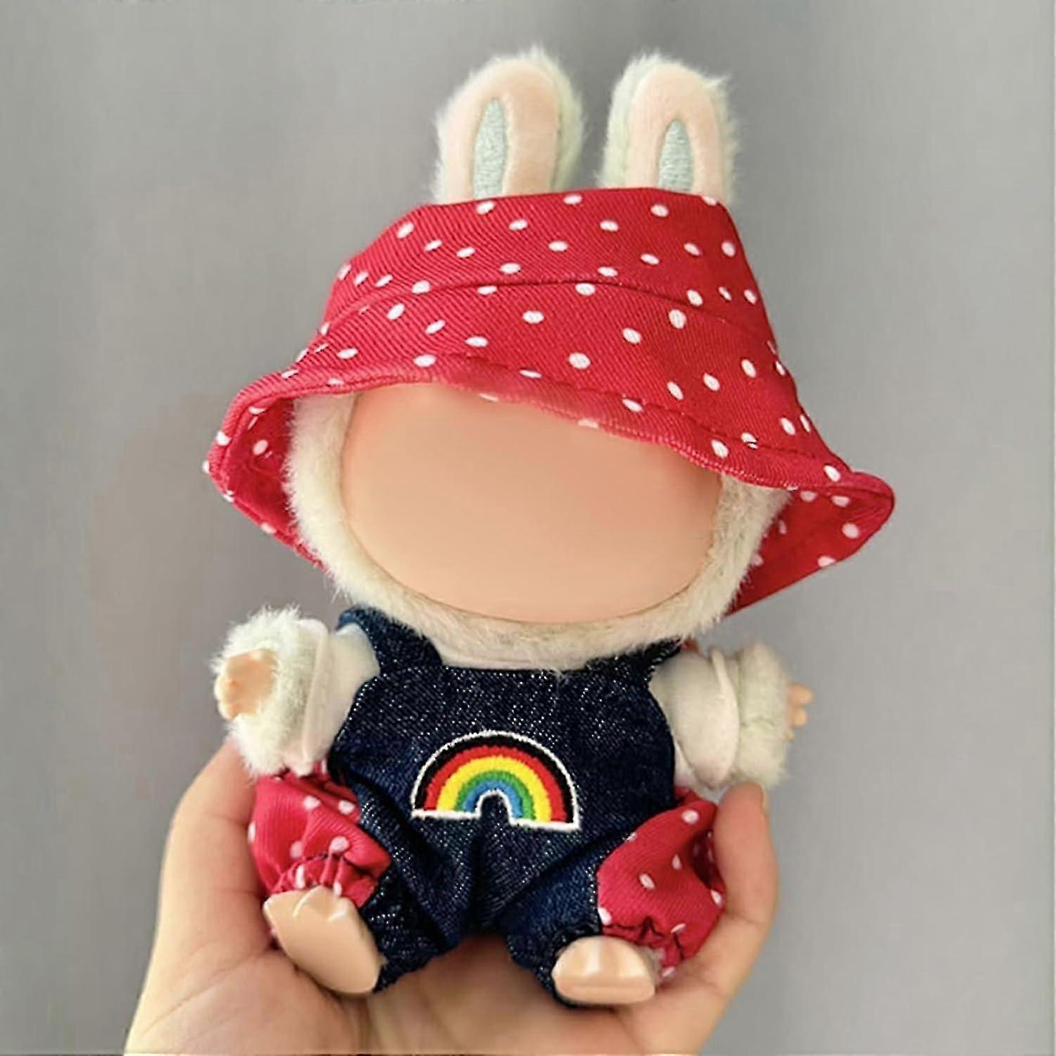 ملابس لابوبو للدمى - طقم ملابس رائعتين بطول 17 سم ، ملابس مصمم لابوبو ، إكسسوارات للدمى ، إكسسوارات لابوبو 17 سم ، ملابس - قوس قزح