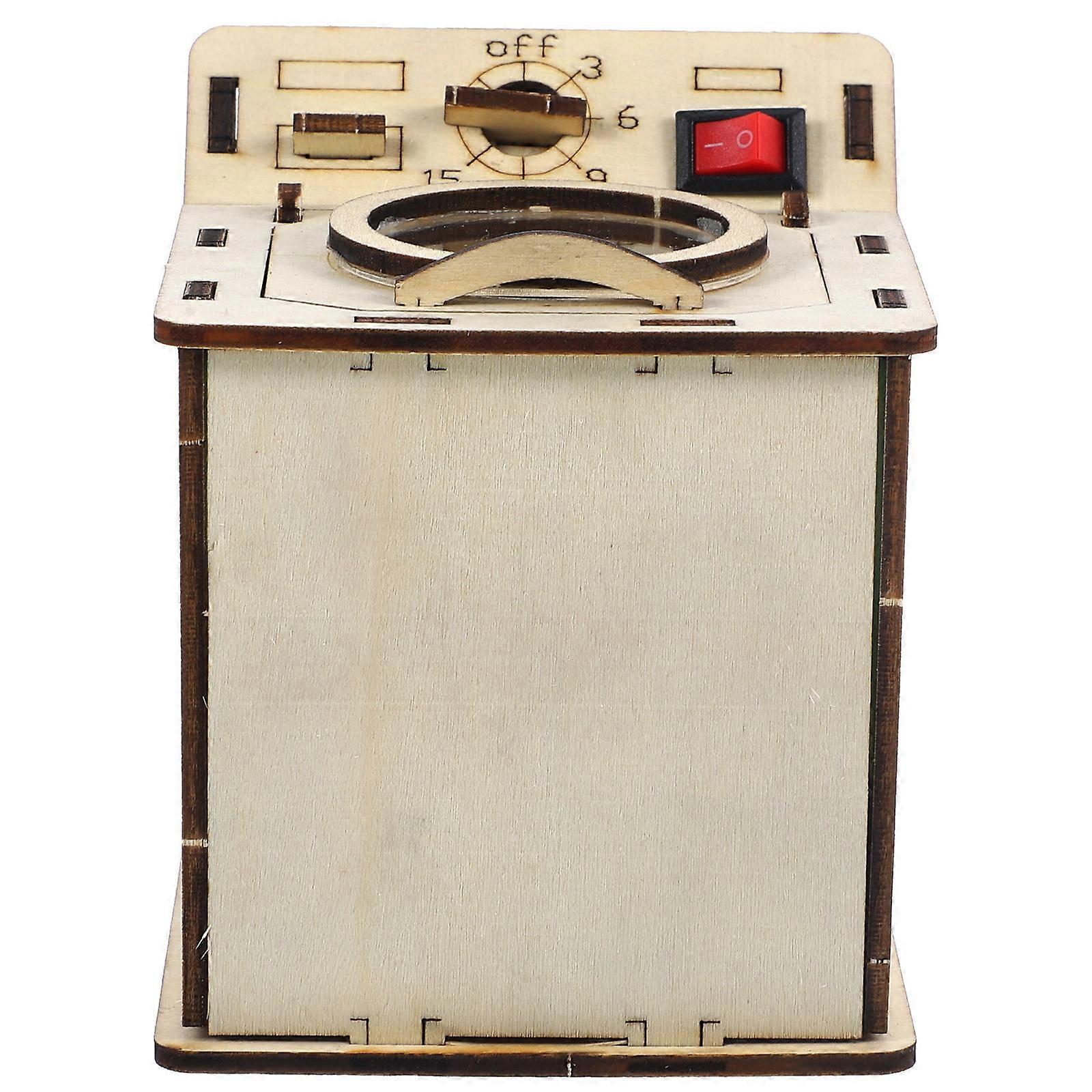 Toy Washing Machine Kid Light Brown Learning Assembling Toy 1Set