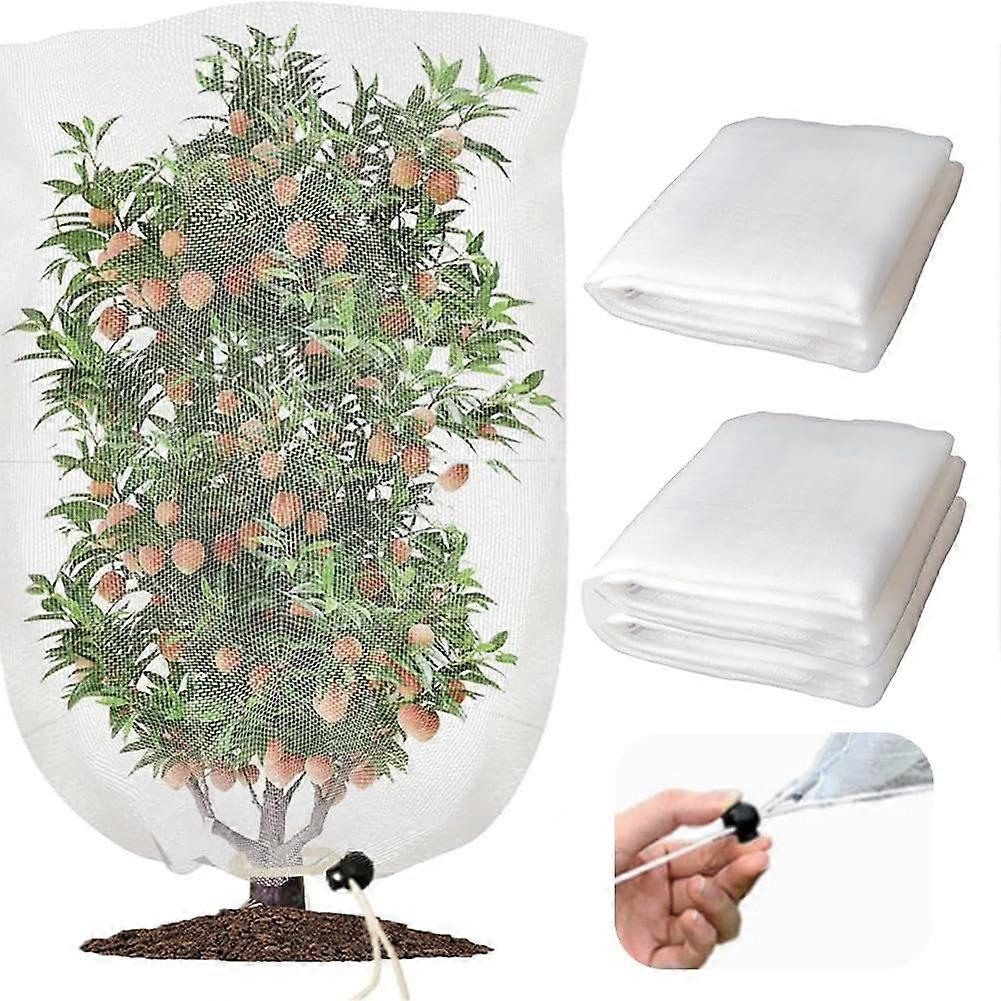 Fruit Tree Mesh Bags With Zipper And Drawstring, 180x180cm, 2 Pack For Pest Protection