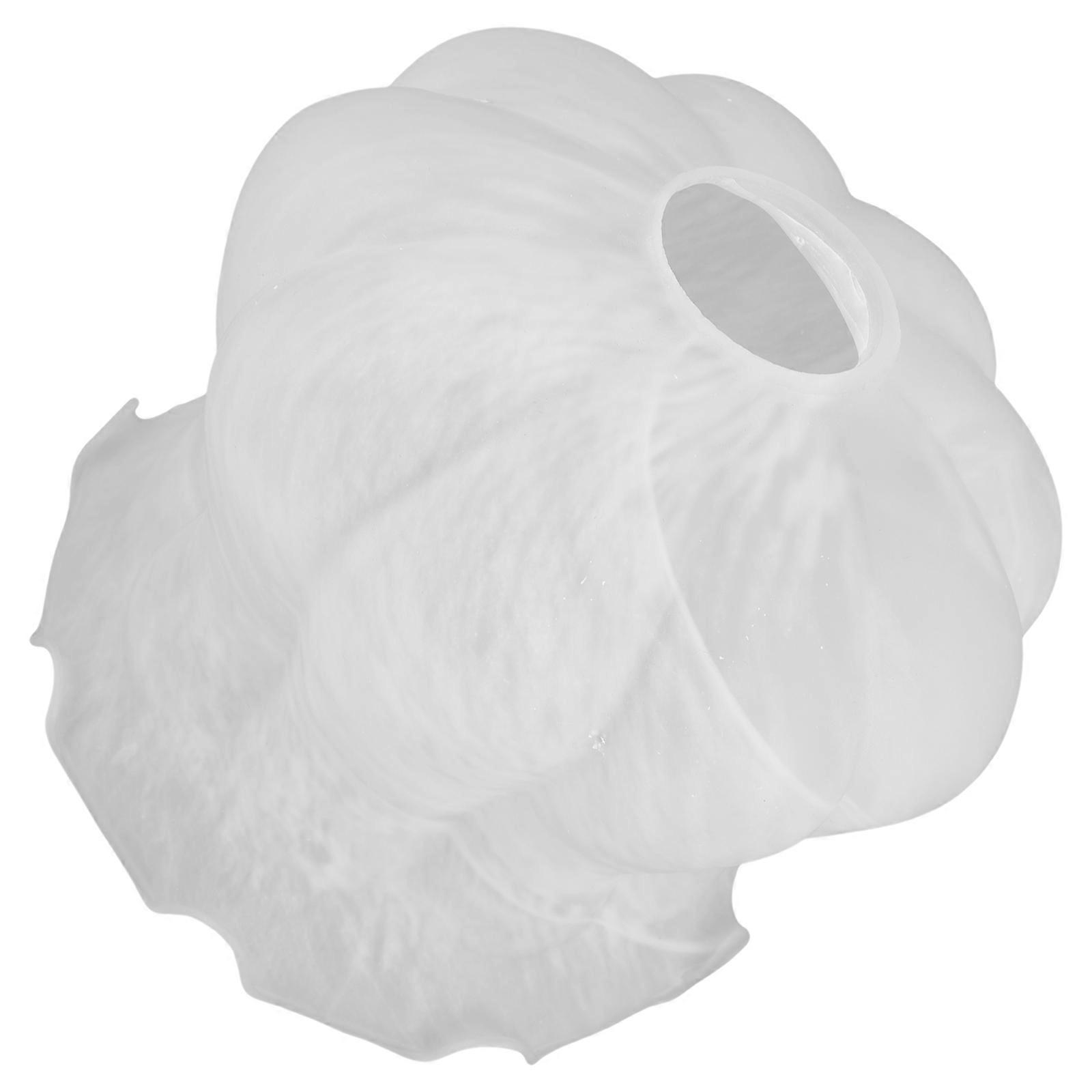 Frosted Glass Lamp Shade Socket Pendant Lighting Cover Modern Pumpkin Design Home Office Soft Comfortable Lighting Unique Chandelier Ceiling Fixture