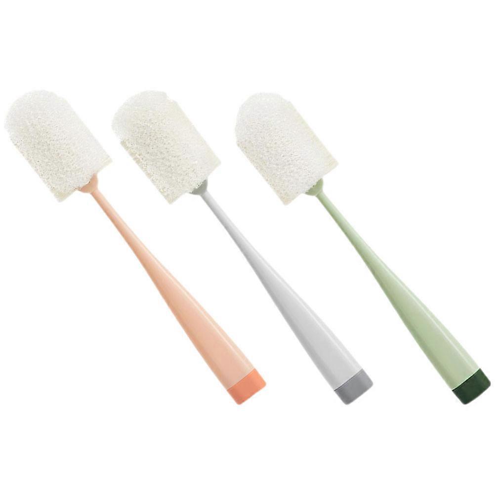 Jar Cleaning Brush Multi Functional Sponge Cup Brush For Bottle Cleaning Green 3Pcs