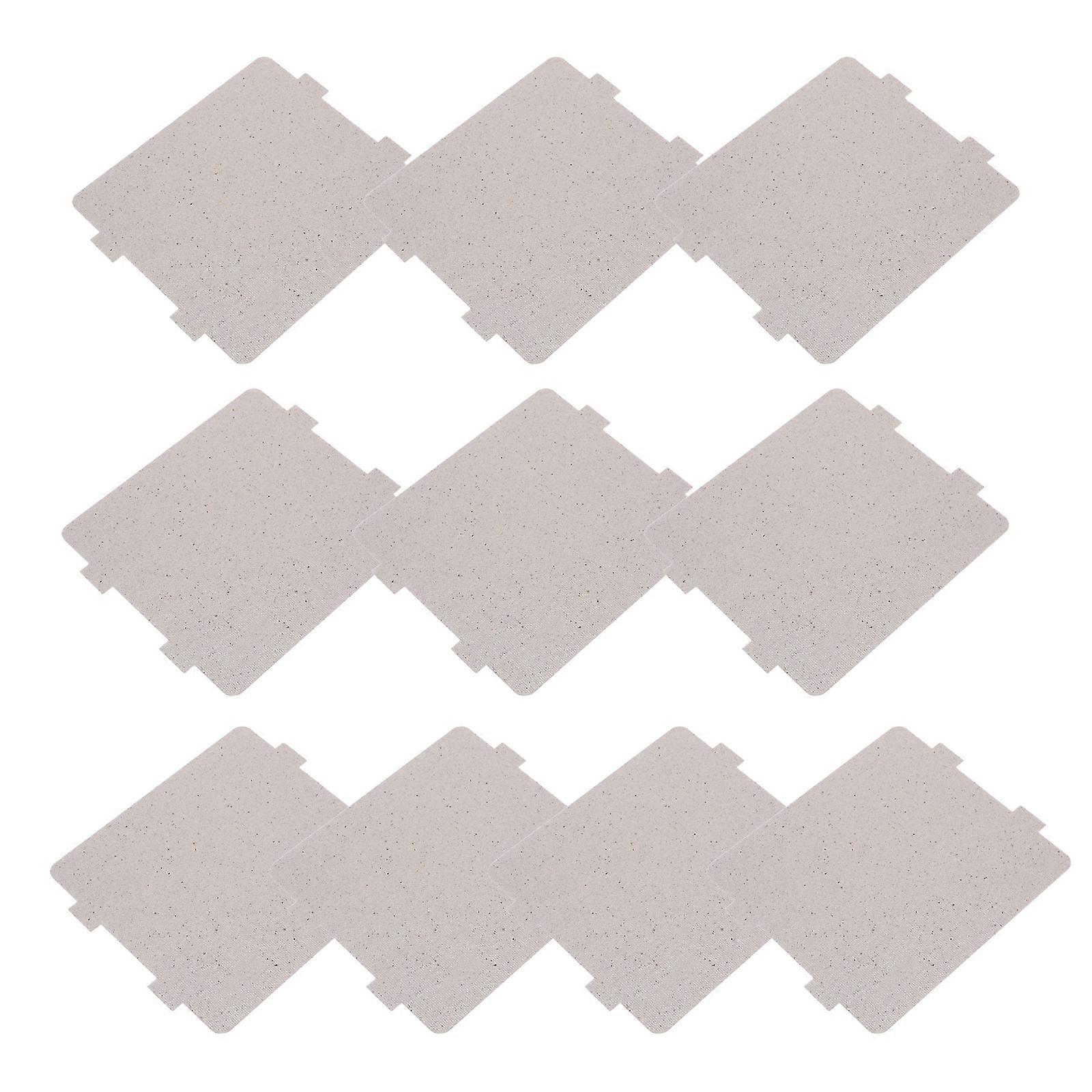 Microwave Oven Mica Sheet Rectangular Insulation For Kitchen Home Office Restaurant Silver 10Pcs