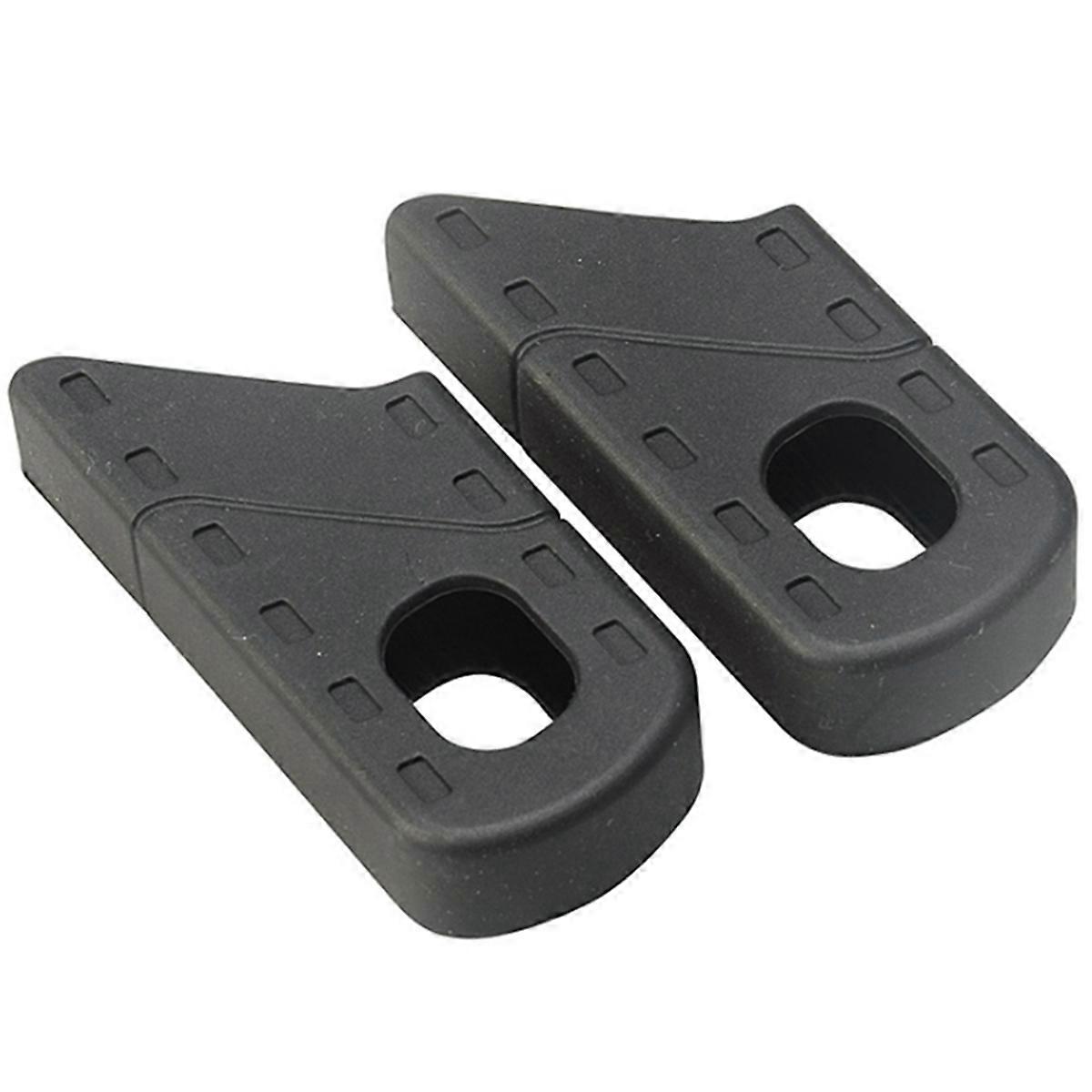 2PCS Universal Bicycle Fixed Gear Rubber Crank Protector Cover, Black