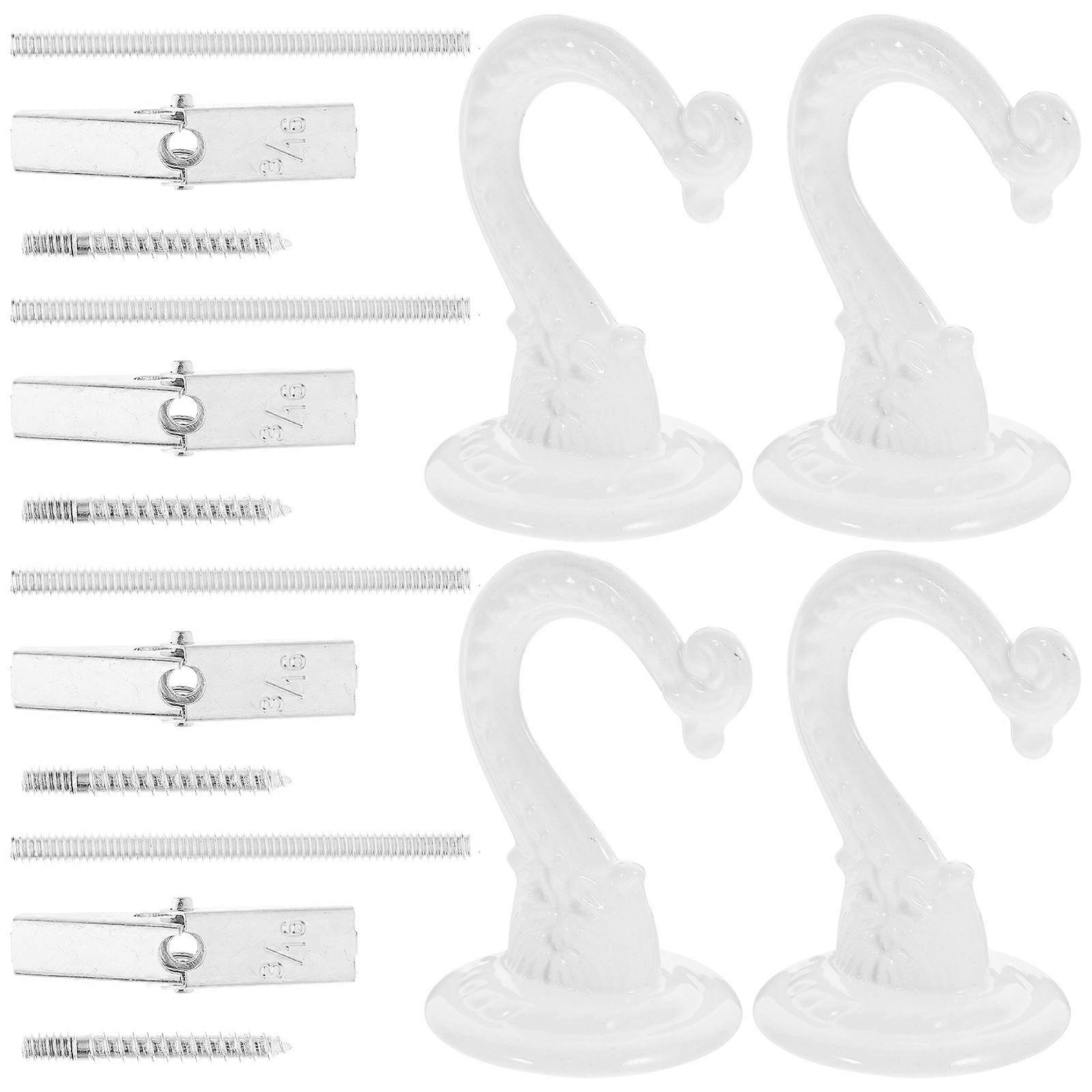 Hanging Orchid Hook Ceiling Hanger Hook for Home Office 5.5x3.7cm Zinc Alloy Space Saving 4 Sets