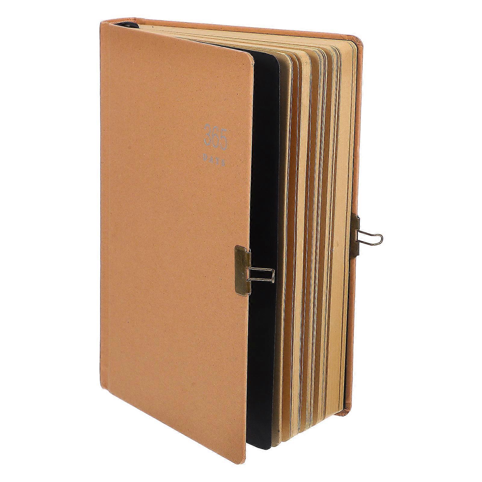 Portable Notepad Journal For Travelers Daily Scheduling Kraft Paper 1Pack