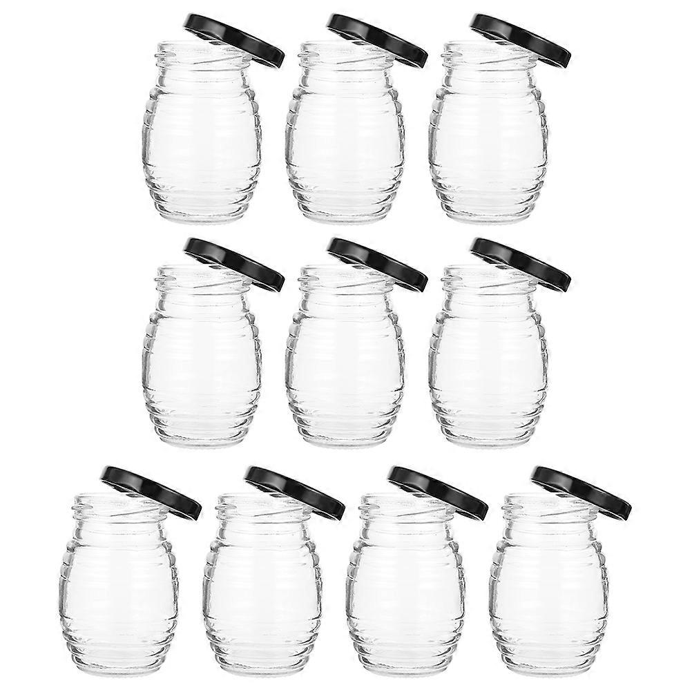 10pcs Transparent Honey Storage Jars with Lids for Storage Use Sealed Reusable Practical Durability