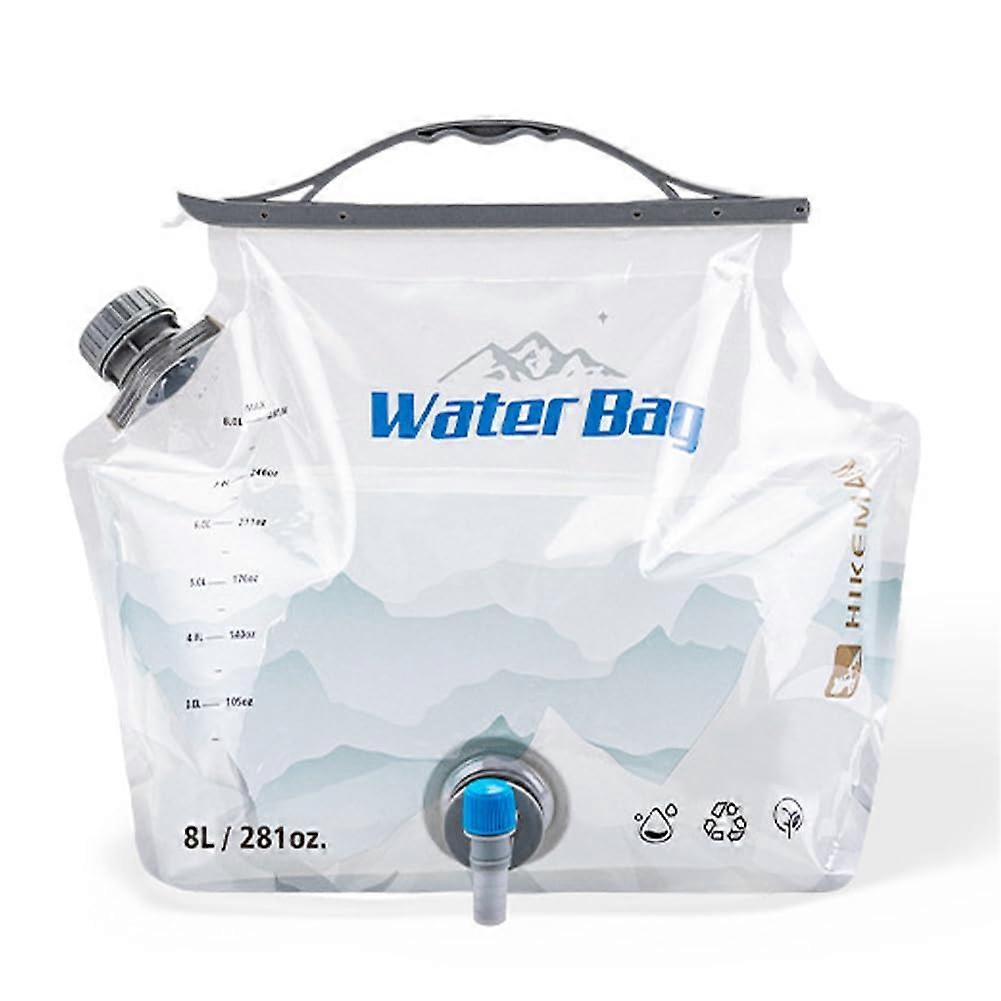 Portable largecapacity water storage bag with faucet vehicle foldable water bag with handle for camping
