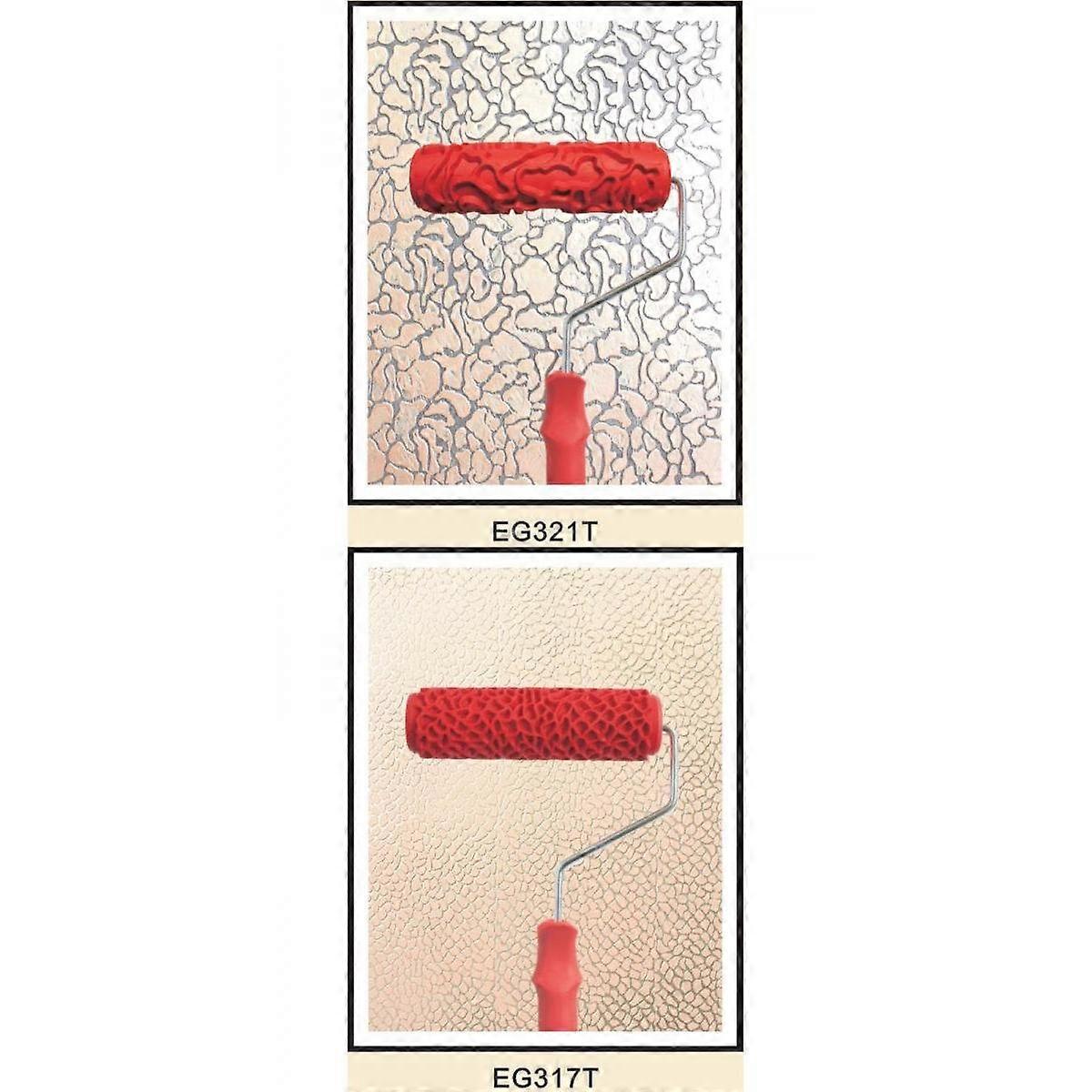 2 x Painting Roller Sleeve Brush Art Empaistic with Handle for DIY Decor 2