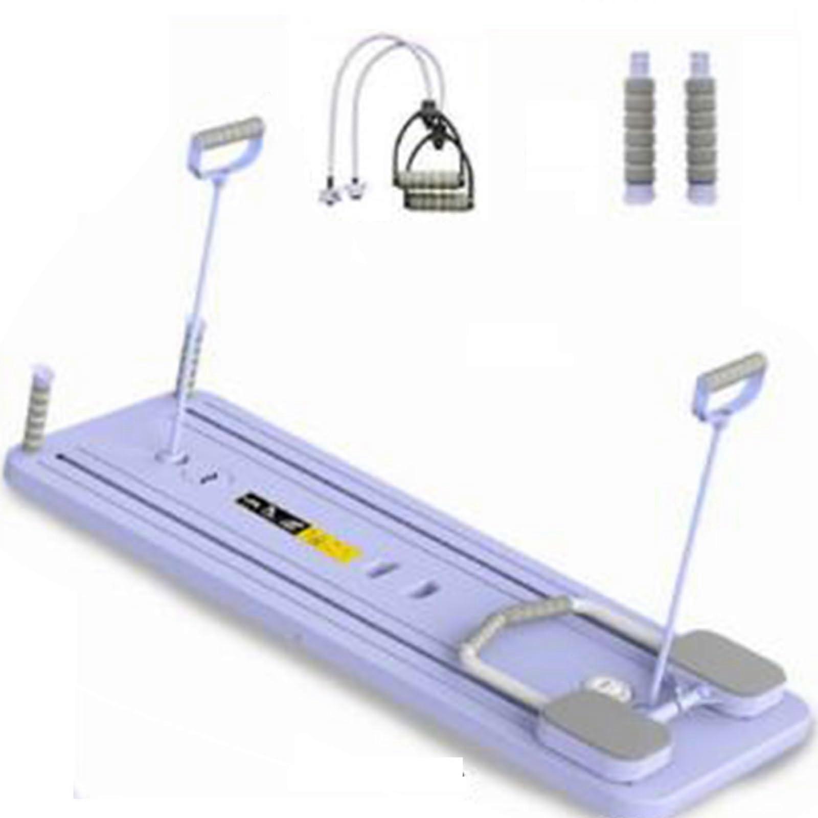 Pilates Reformer Board Foldable Insertable With Elbow Support AB Trainer Home Gym Purple