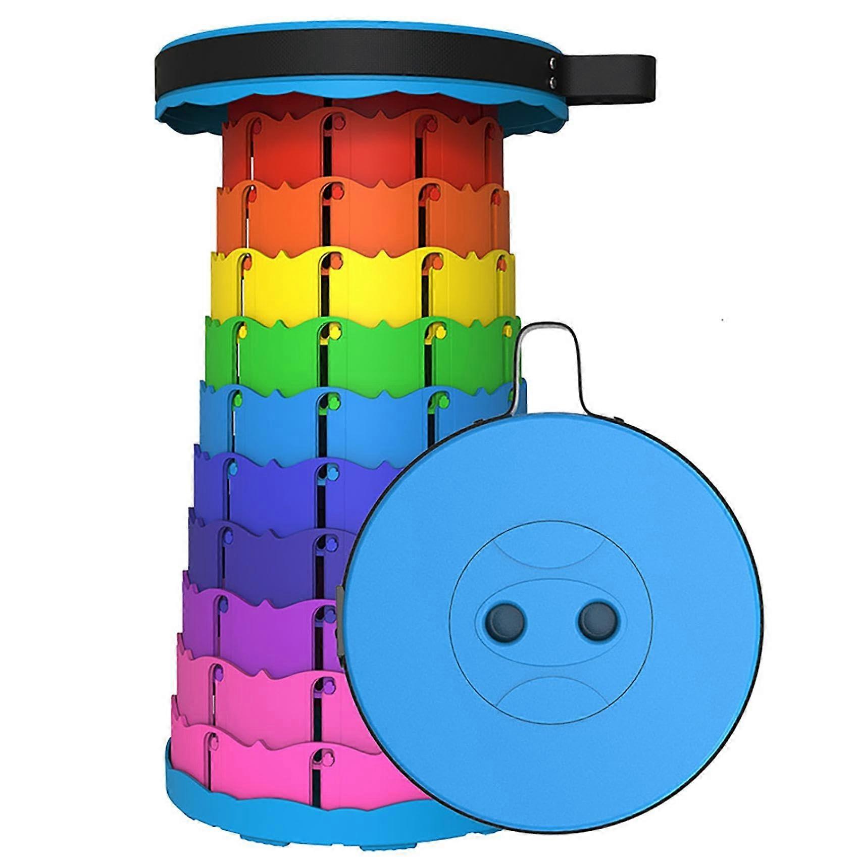 Foldable Stool with Load Capacity 180kg, Soft Cushion, Ideal for Indoor Outdoor (Colourful)