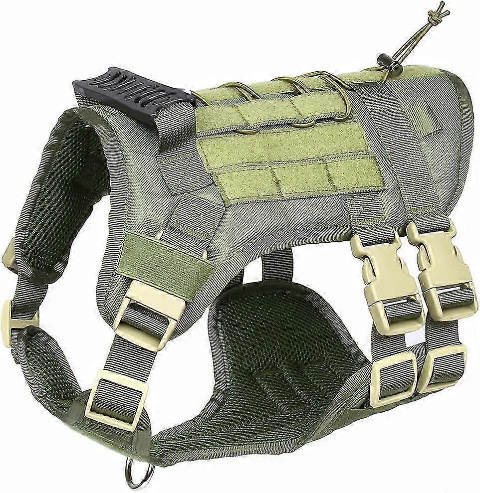 Adjustable No Pull Dog Harness for Small Medium Large Dogs with Handle and Molle & Loop Panels