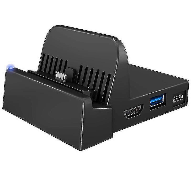 Portable Mini Switch Television Docking Station Charging Stand Replacement, Compact Solution for Gaming Console Docking Needs