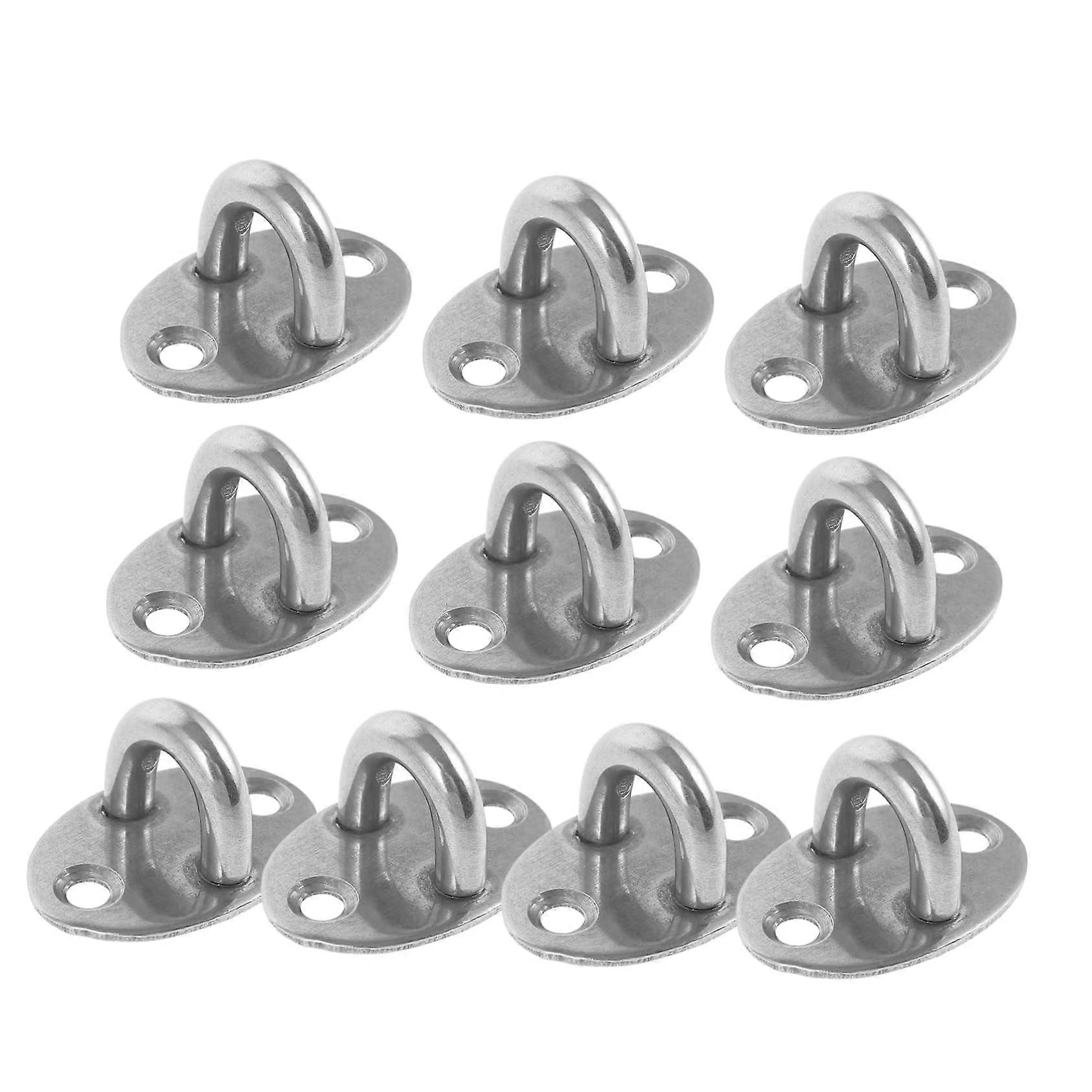 Pack of 10 Stainless Steel Window Catcher Plate Ceiling Hooks for Hanging