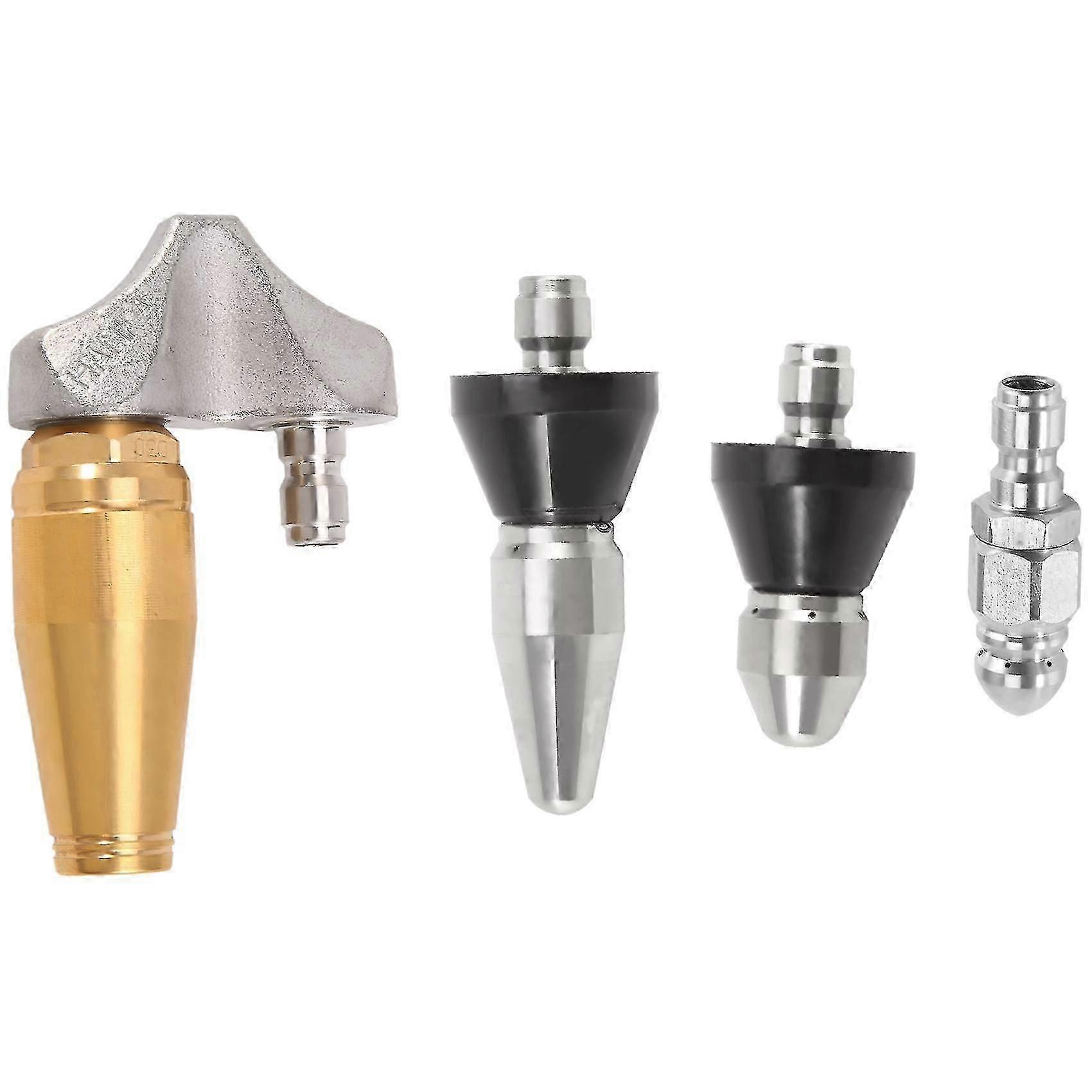 (4 Nozzles Per Lot) High Pressure Sewer Drain Cleaning Nozzle, Sewer Jetter Heads Tw