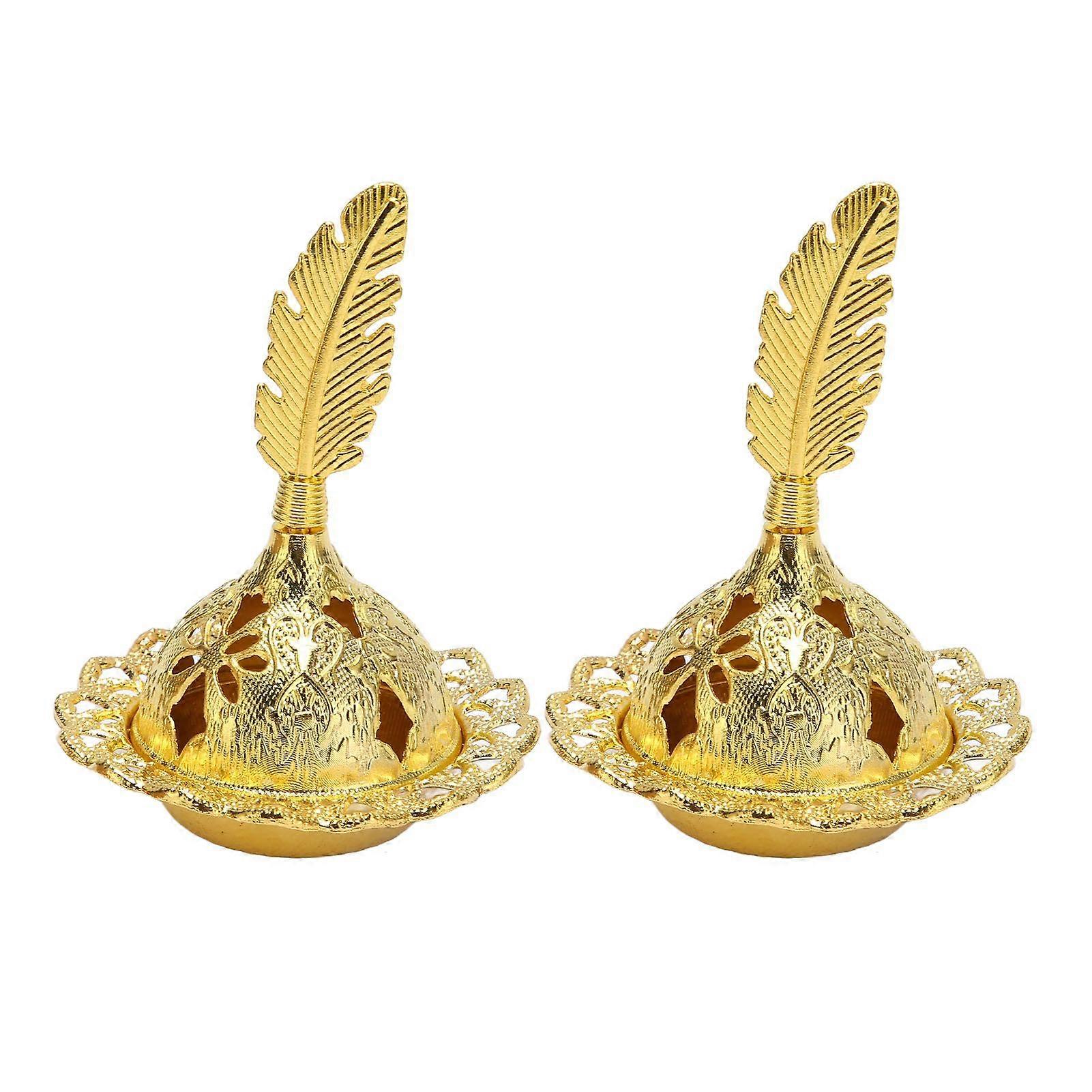 2025 Latest Model  2 Set Golden Incense Holder Classic Smooth Surface