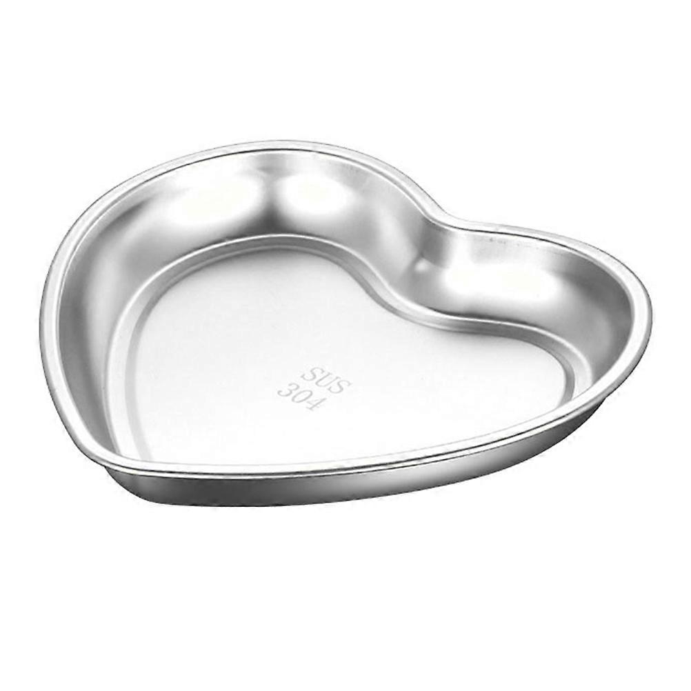 Stainless Steel Heart Shaped Snack Dish Elegant Dessert Plate for Parties, Restaurants, and Home Use Microwave Safe Serving Tray for Sweets and