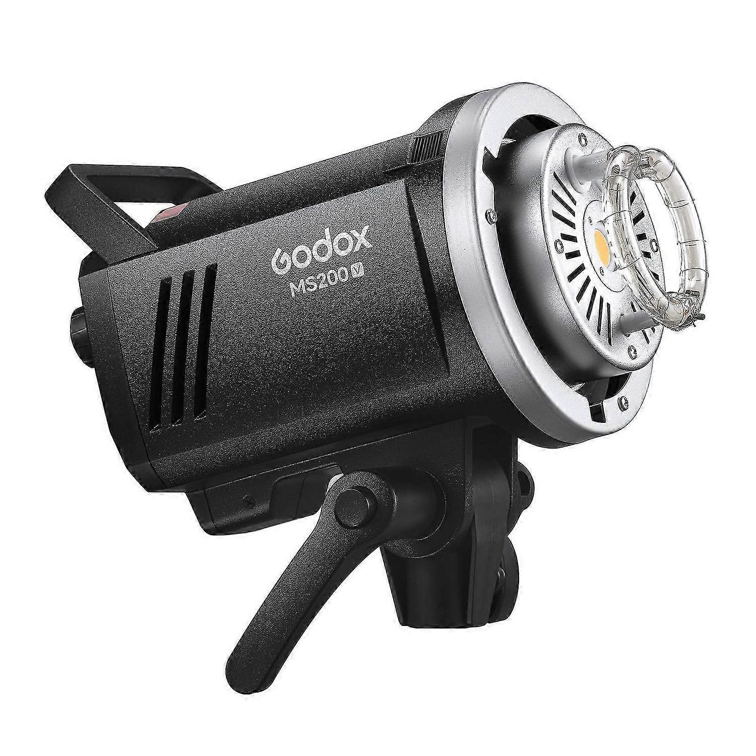 Godox MS200-V Upgraded Studio Flash Light 200Ws Strobe Light GN53 0.1-1.8S Recycle Time 5600200K 2.4G Wireless X System with 10W LED Modeling Lamp Bow