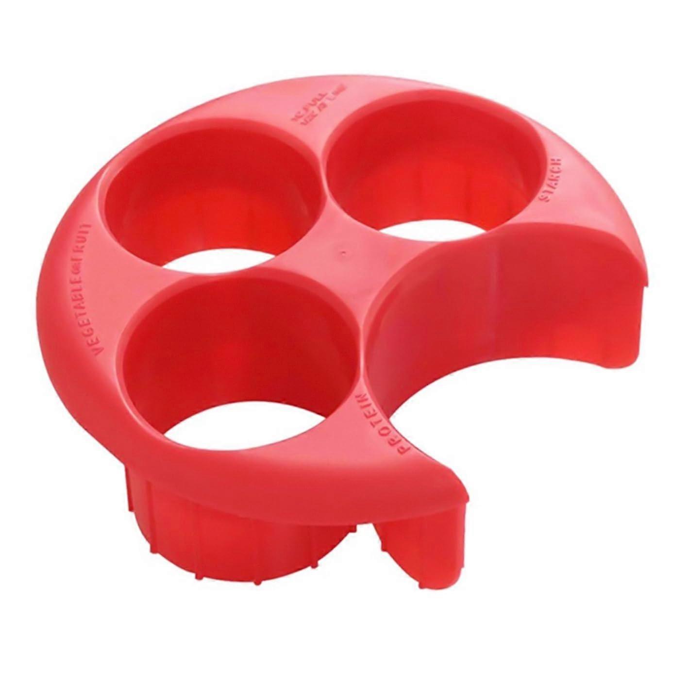 Portable Meal Measurement Control Portion Plate 3 Section Compartment