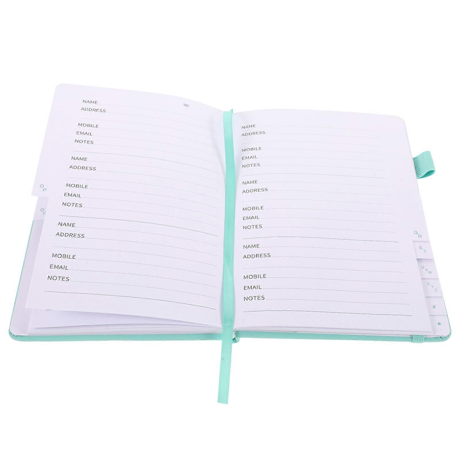 Address Book Phone Book Planner Notebook For Professionals Home Use B6 Size Mint Green Color Meeting Notes 1Pack
