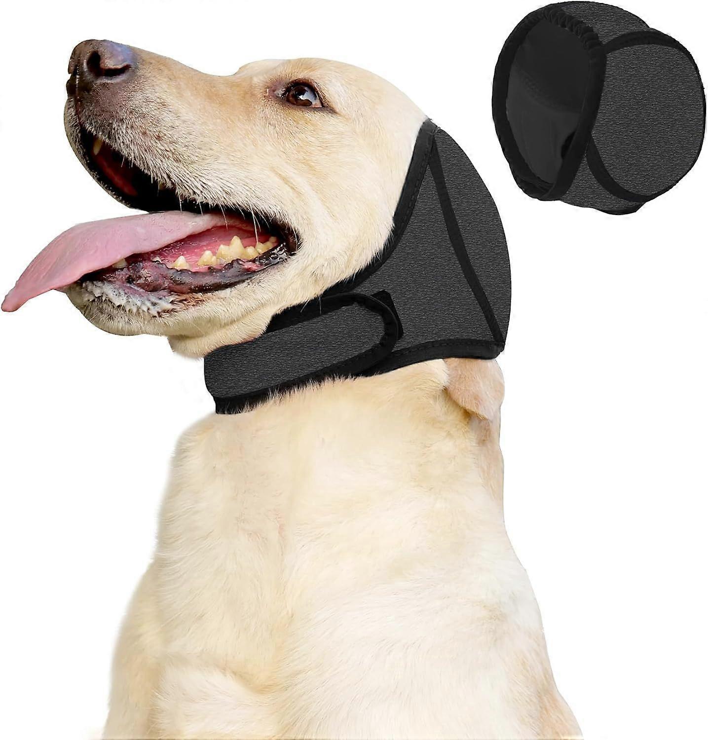 Dog Head Wrap - Quiet Ears for Anxiety, Waterproof Dog Calming Hood, No Shake Ear Cover Snoods for Thunder, Lightning, Fireworks, Vet Visits