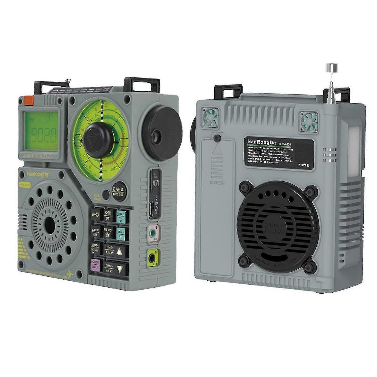 HRD-A320 MF MW SW VHF WB Multi-band Radio Aviation Band Support Bluetooth TF y6 FT