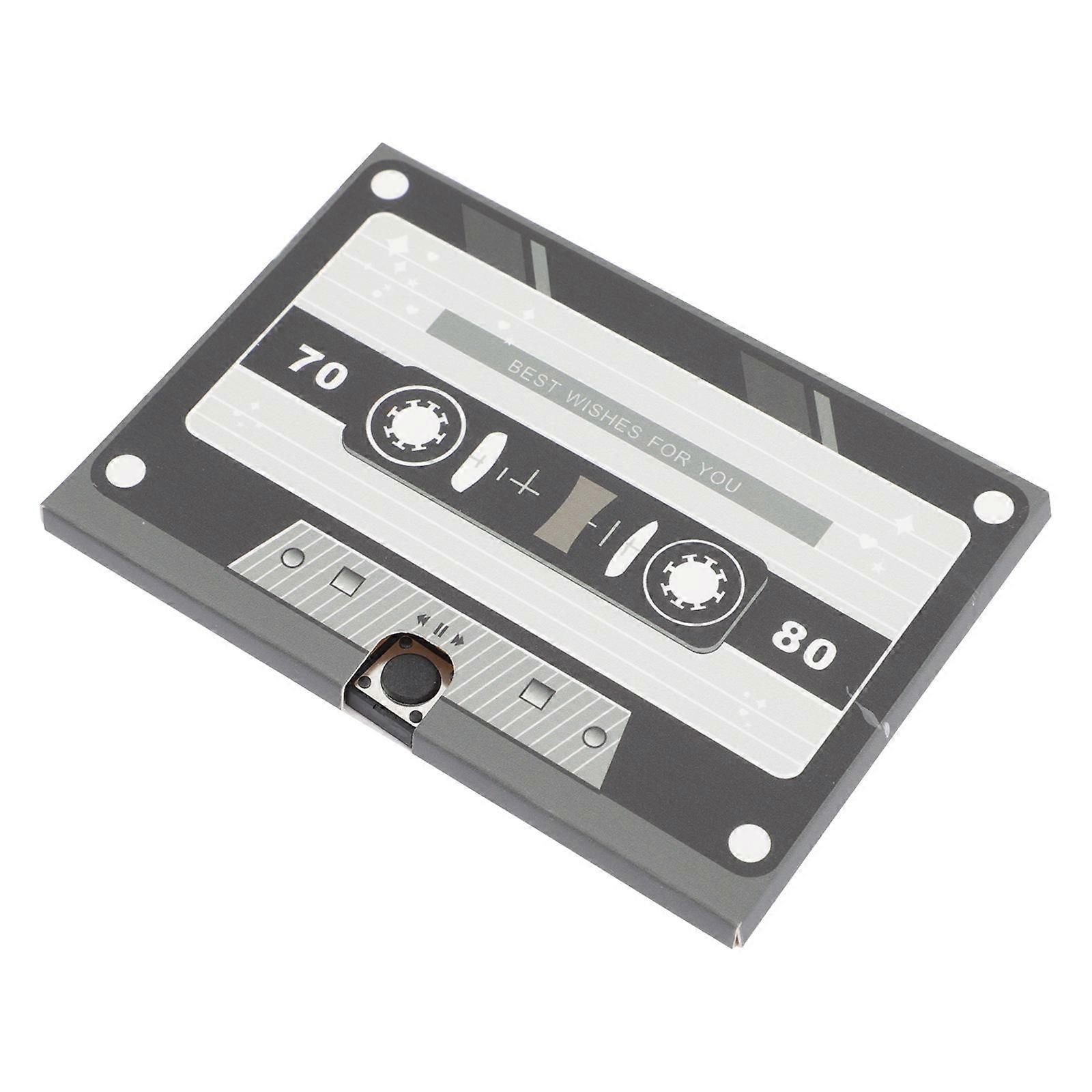 Recordable Cassette Tape Greeting Card Audio Birthday Card with Message for Birthdays, Weddings, Anniversaries Charming Paperboard Design