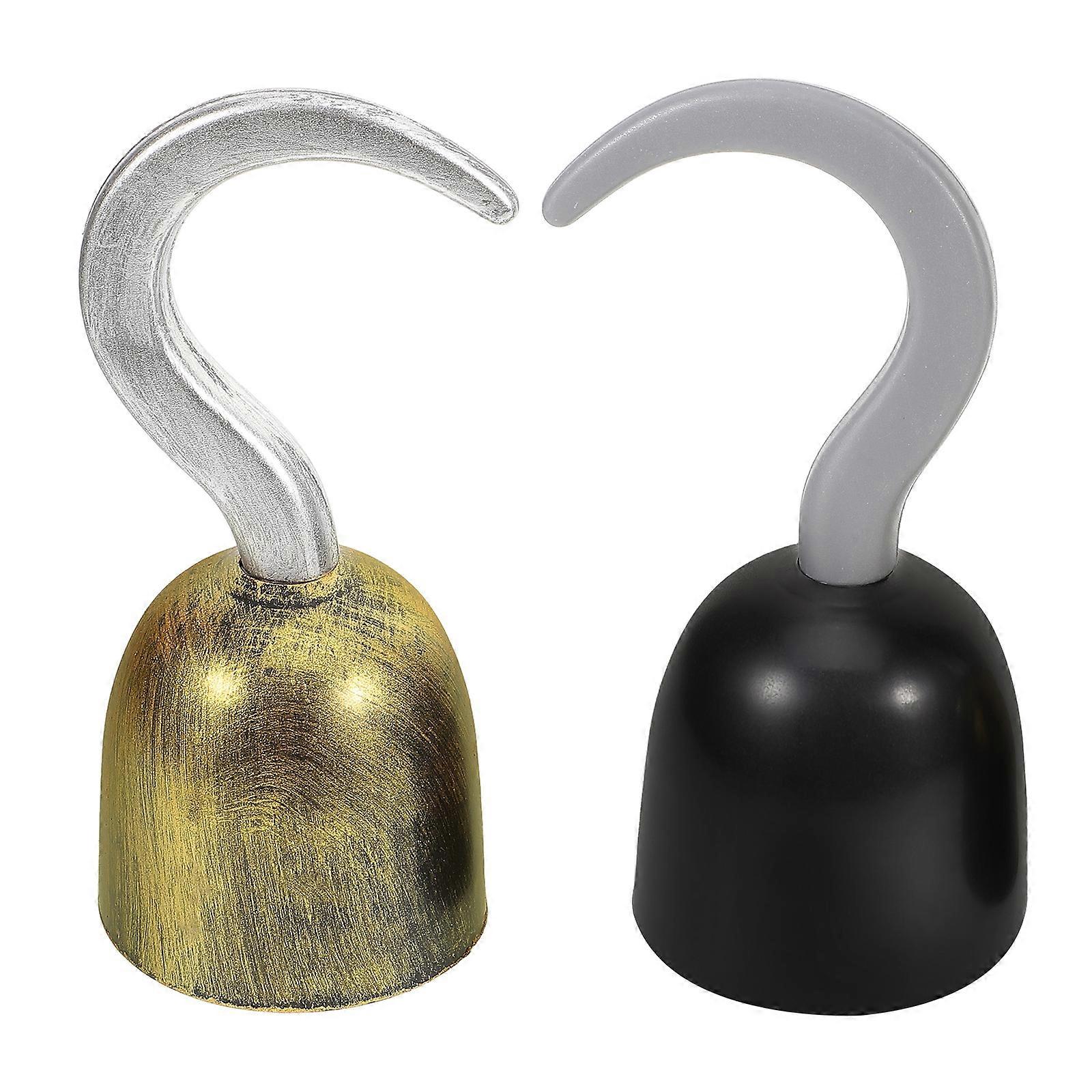 Reusable Plastic Pirate Hook Props for Costume, Cosplay, Halloween, Pirate Themed Parties, and Masquerade Events