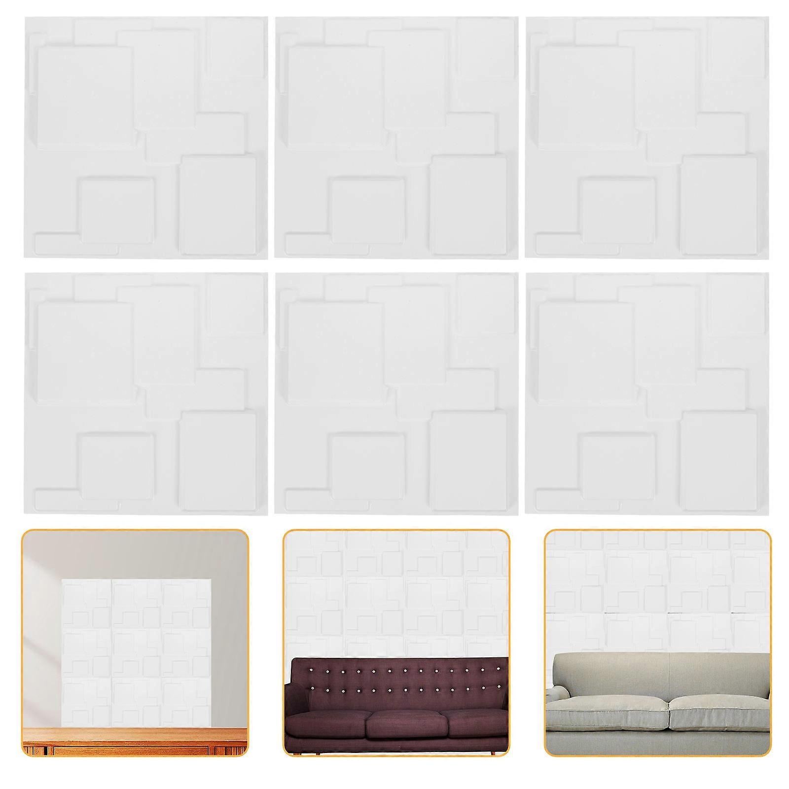 Living Room Wall Decor 3D Wall Panel Flame Retardant And Moisture Resistant 30X30cm 6Set