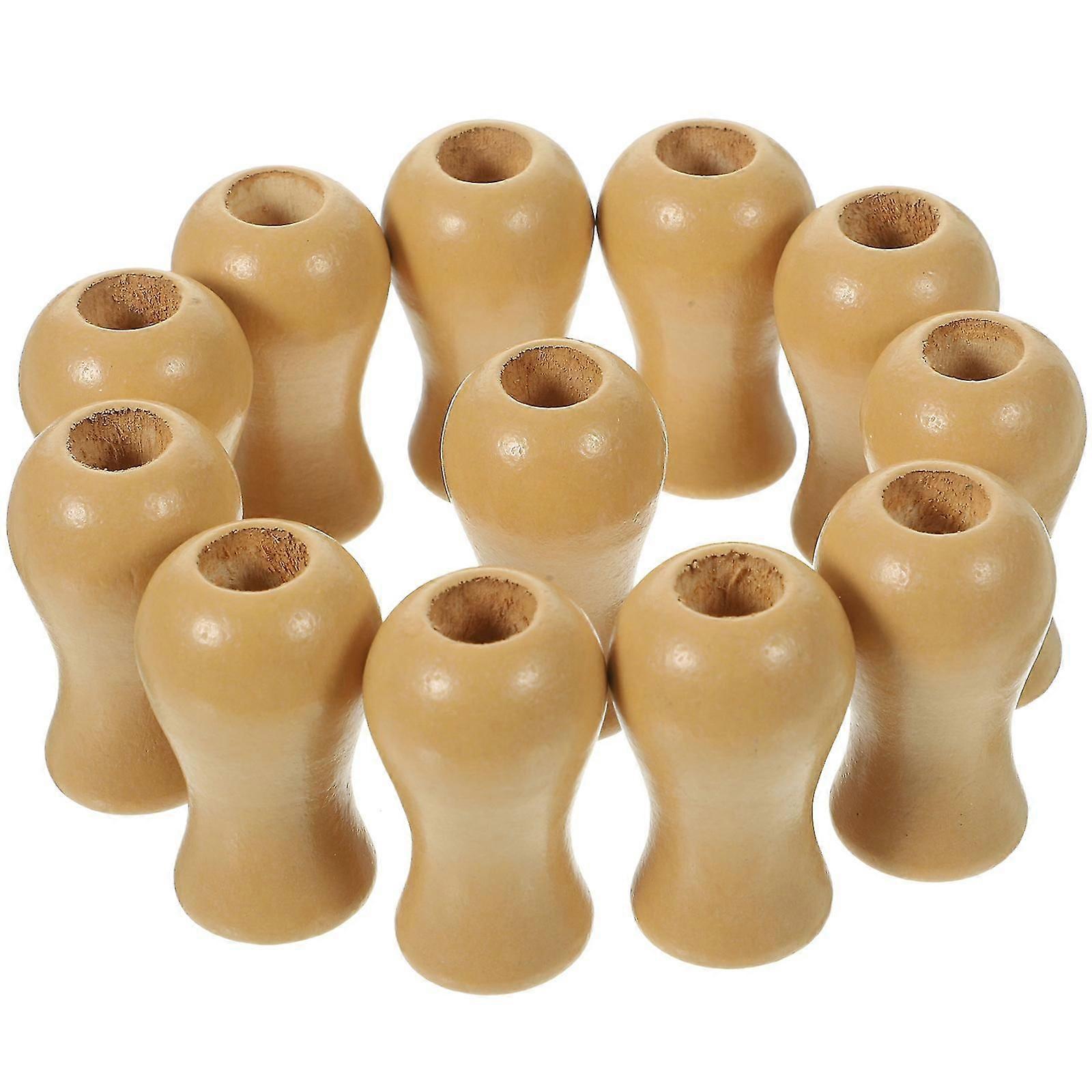 12pcs Window Blinds Cord Knobs Wooden Hanging Ball Pulls for Curtain Craft
