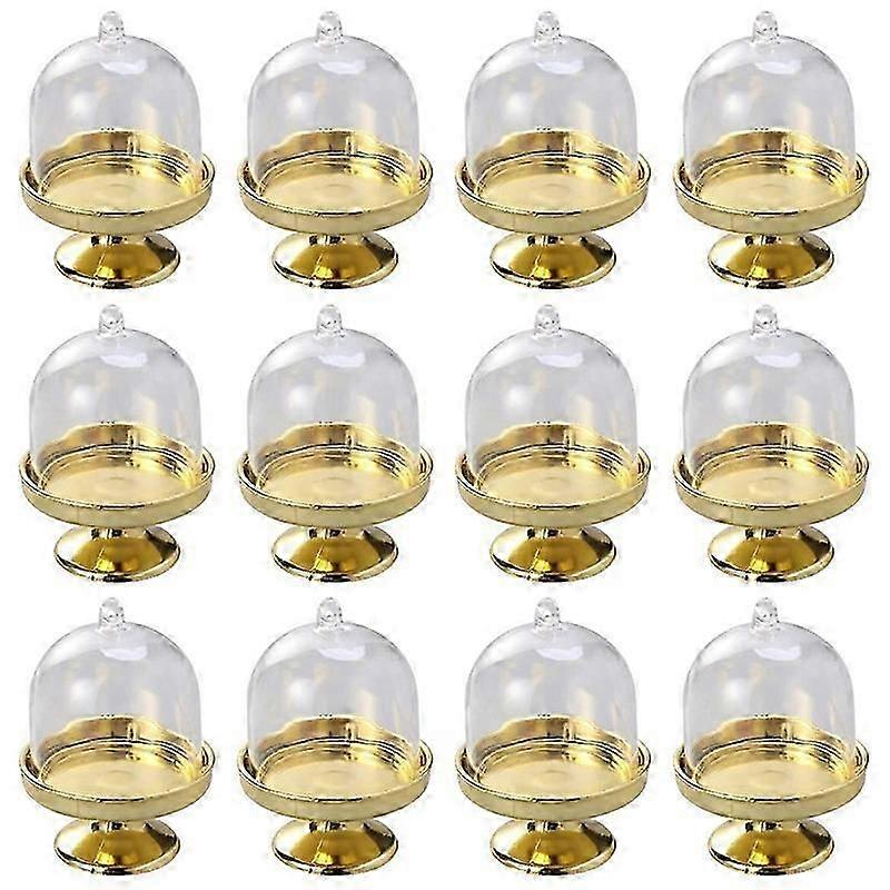 12 قطعة ميني كيك ستاند شوكولاتة كعكة حلوى عرض المجلس مع غطاء لعيد ميلاد وزفاف