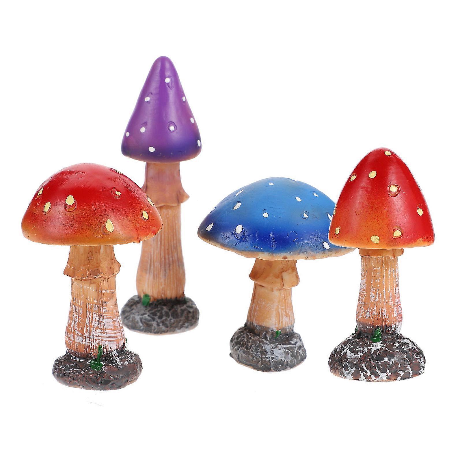 Adorable Resin Mushroom Ornaments for Decor Assorted Pieces