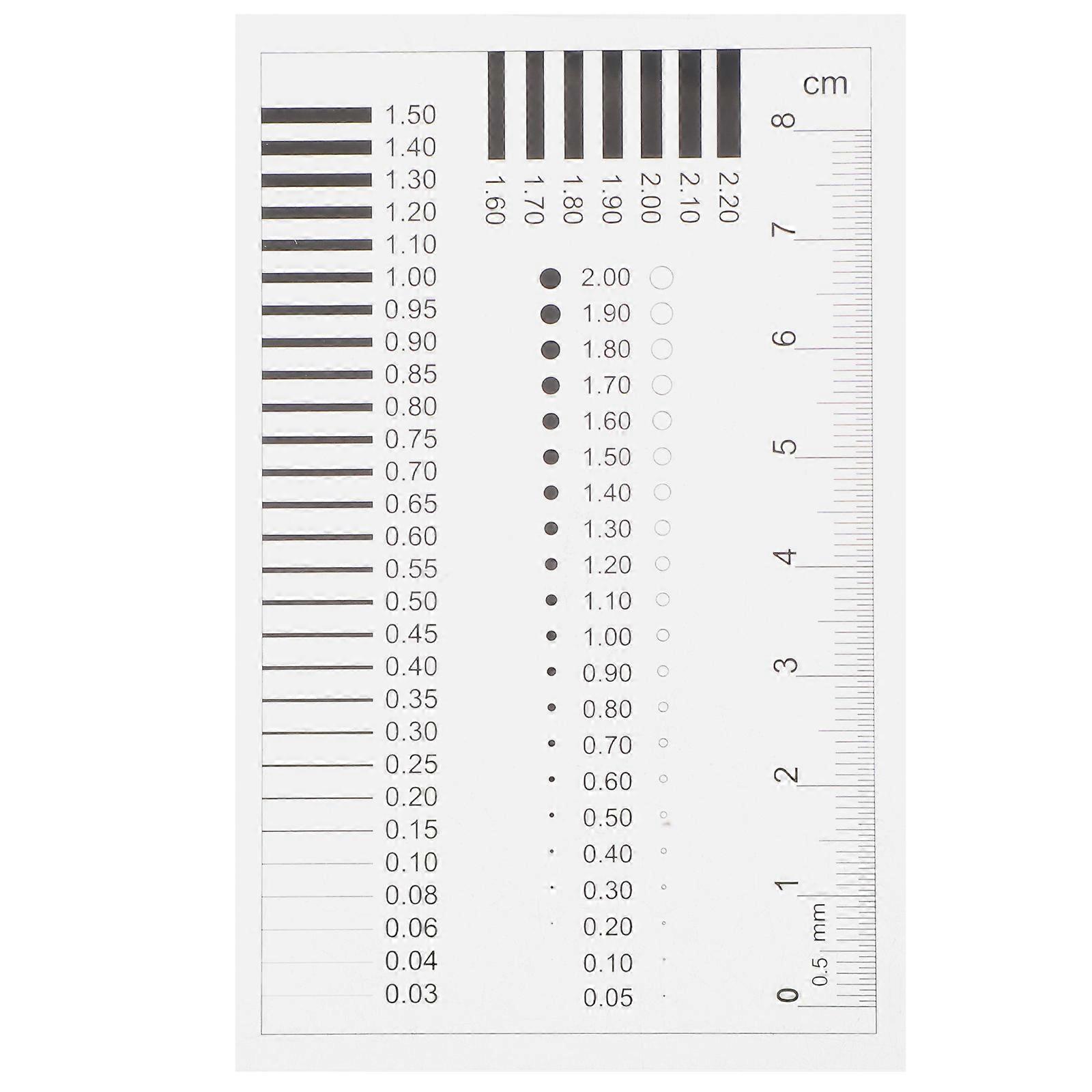 High Precision Transparent Scratch Detection Ruler for Flaw Inspection and Accurate Line Measurement – User Friendly Defect Detection Chart for