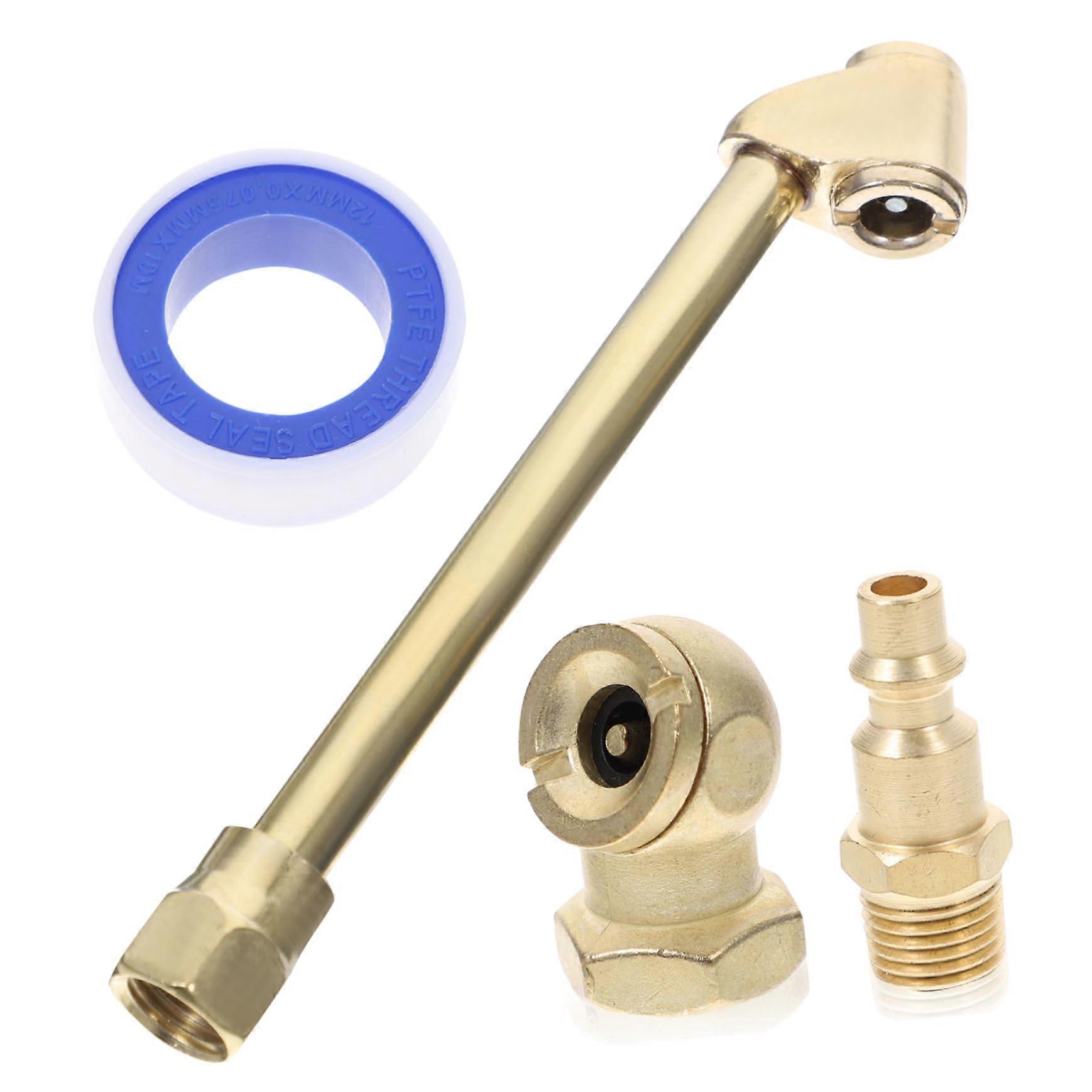 1Satz Air Compressor Accessory Set with Air Hose and Quick Connect Coupler Brass Chuck Kit for Tire Inflation and Valve Adapter
