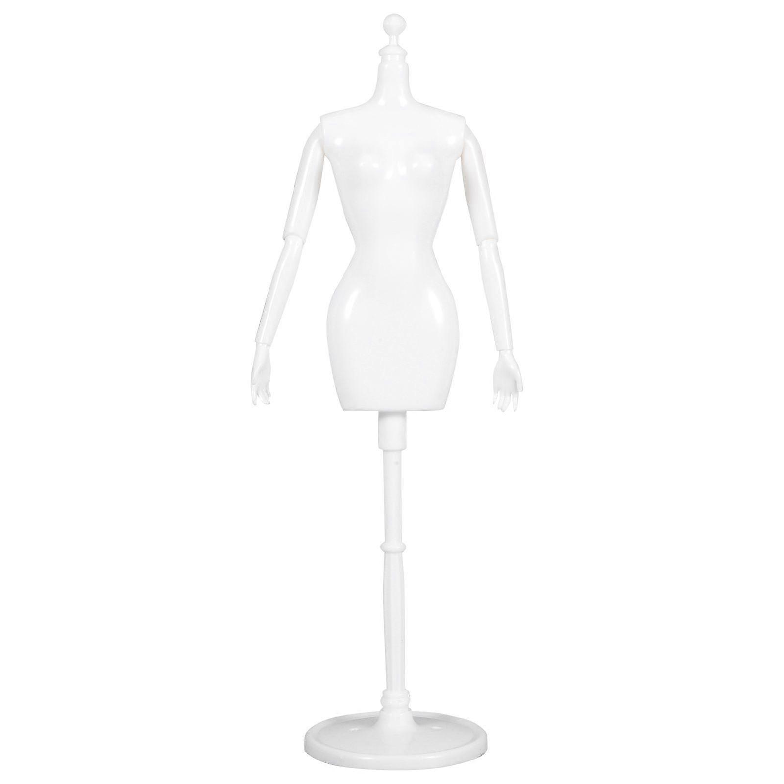 可移动关节礼服形式人体模型用于娃娃衣服展示，带可调节关节女性人体模型身体支架娃娃衣服服装展示架