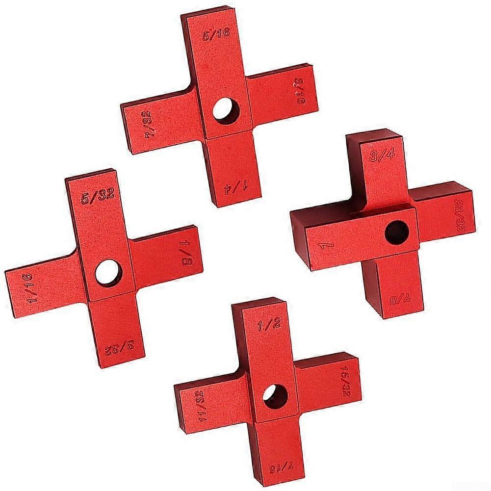Aluminum Router Table Setup Blocks 4 Piece Woodworking Height Measurement Kit