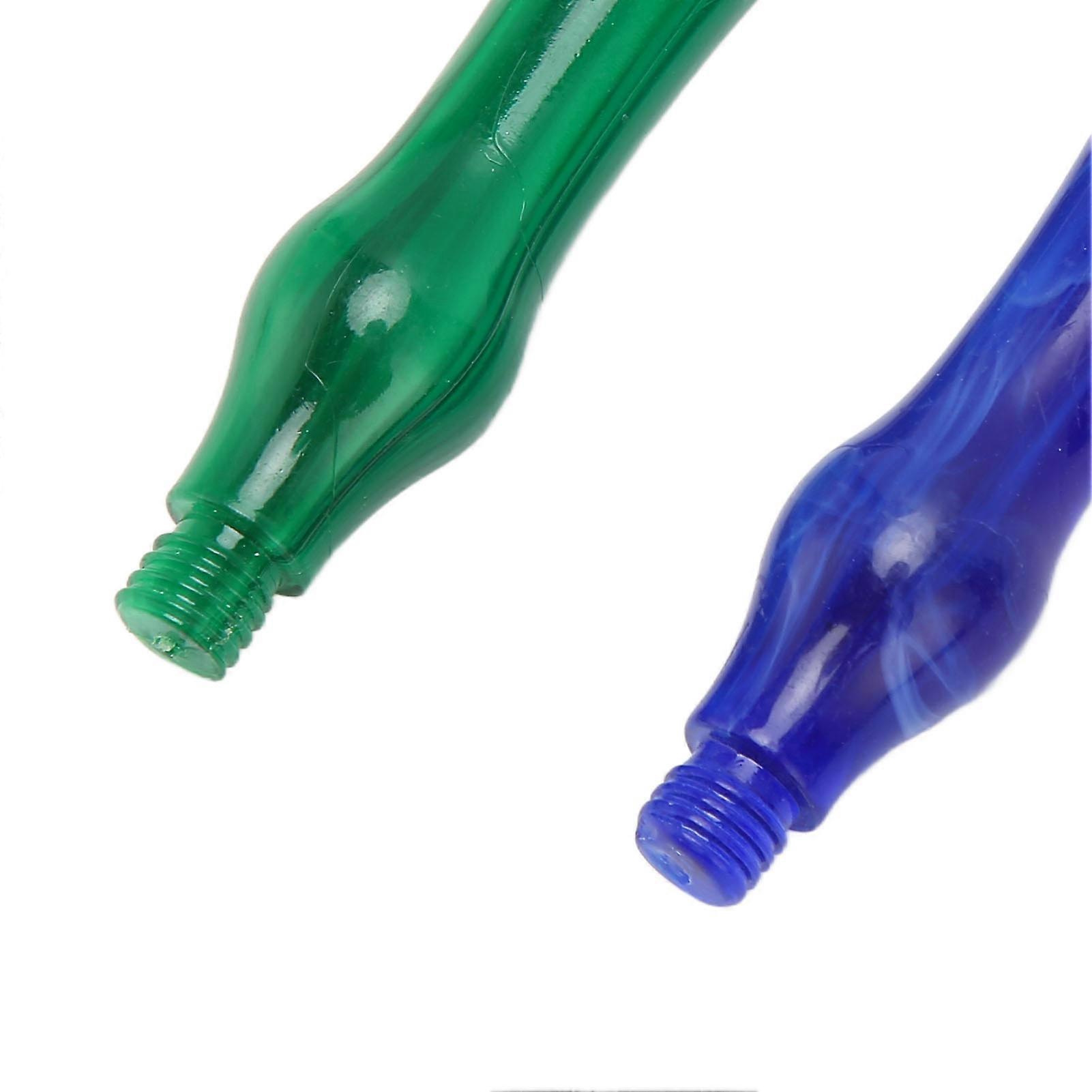 2pcs Stamp Handle Replacement Smoothly Polished Ergonomic Resin Wax Sealing Handle with Handle Screw Blue Green