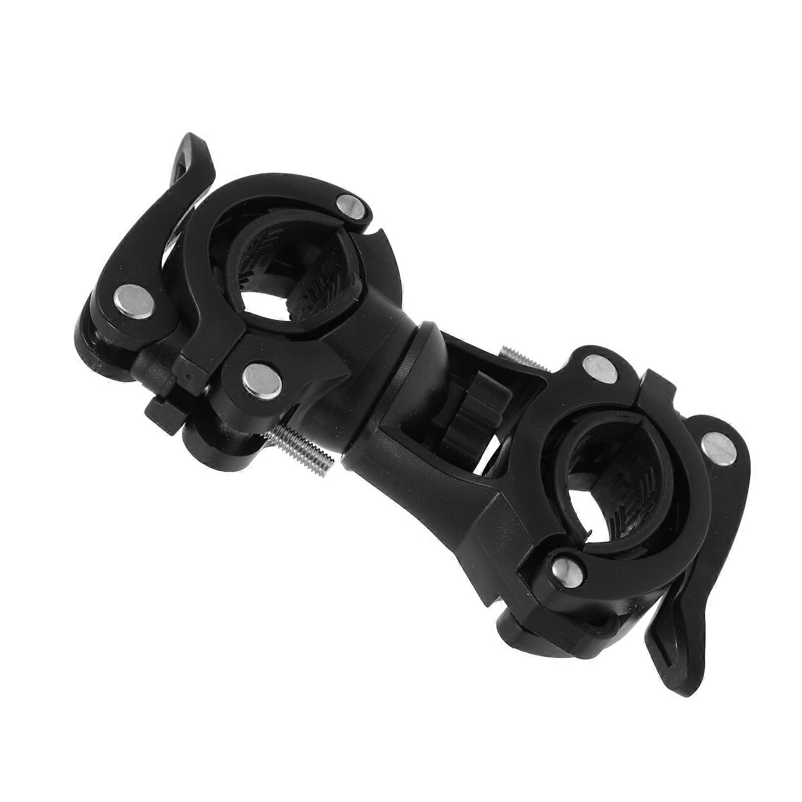 Black Sturdy Flashlight Bracket for Cycling with AntiSlip Design and Durable Rubber Material