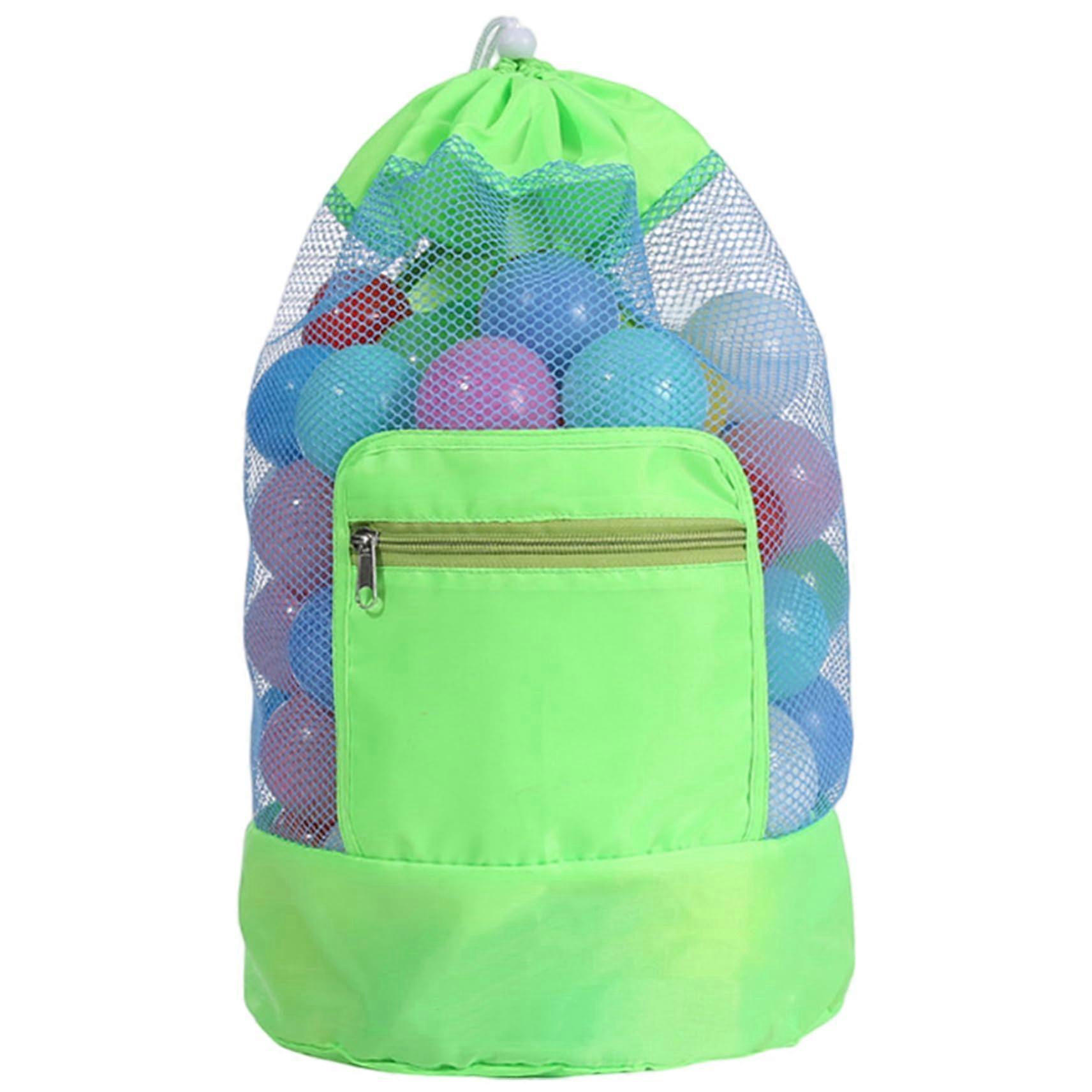 Beach Bag, Foldable and Portable Drawstring Mesh Backpack, Sandproof and Waterproof Pool Bag, Mesh Beach Bag for Outdoor, School, Travel Ref: 7579