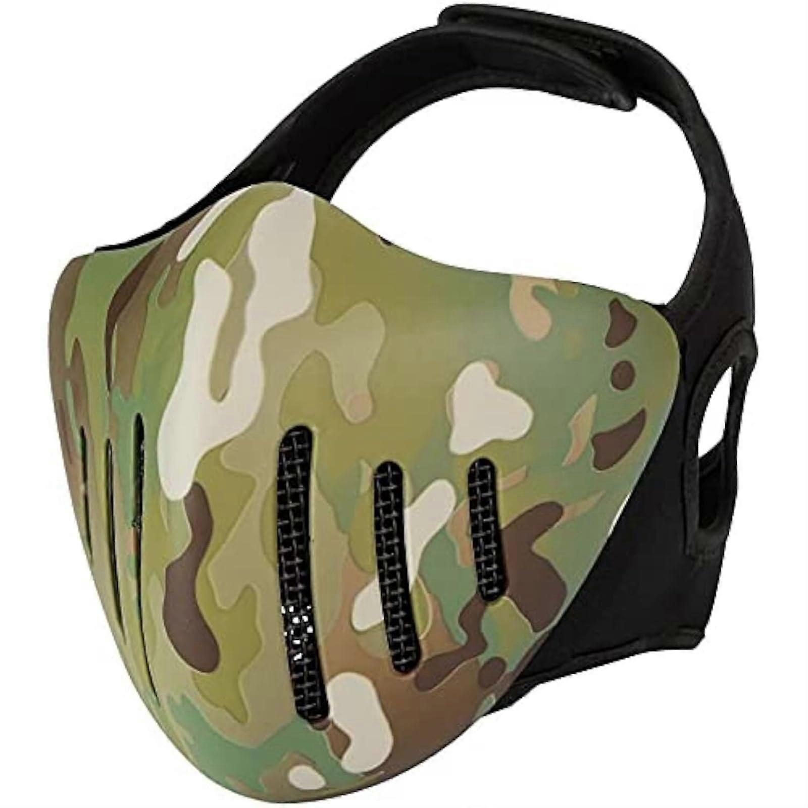 Tactical Equipment, Used for Paintball Protection, Military CS Role Play, Airsoft Tactical Mask Made of Metal Mesh (CP) 15cm x 14cm Cp