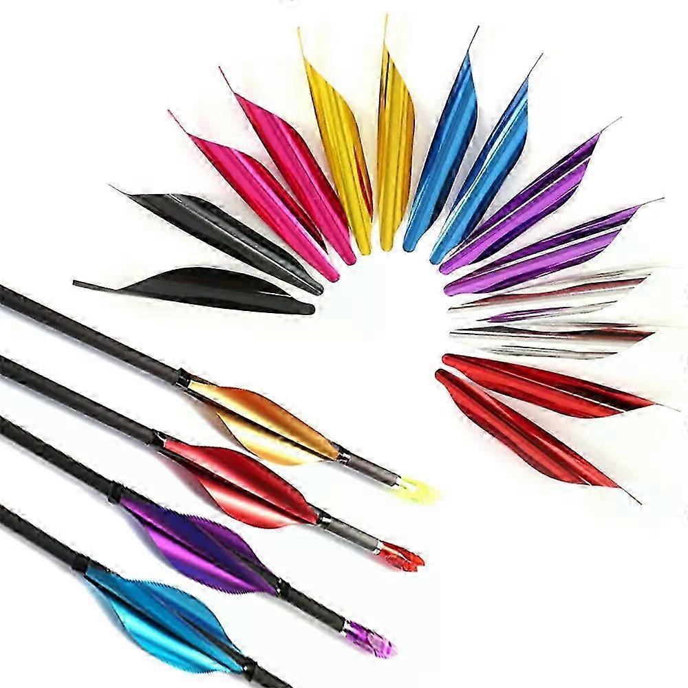 50pcs Newest Archery 18inch Spin Vanes Spiral Feather Right/Left Wing DIY Arrow Archery With Tape Arrow Accessories