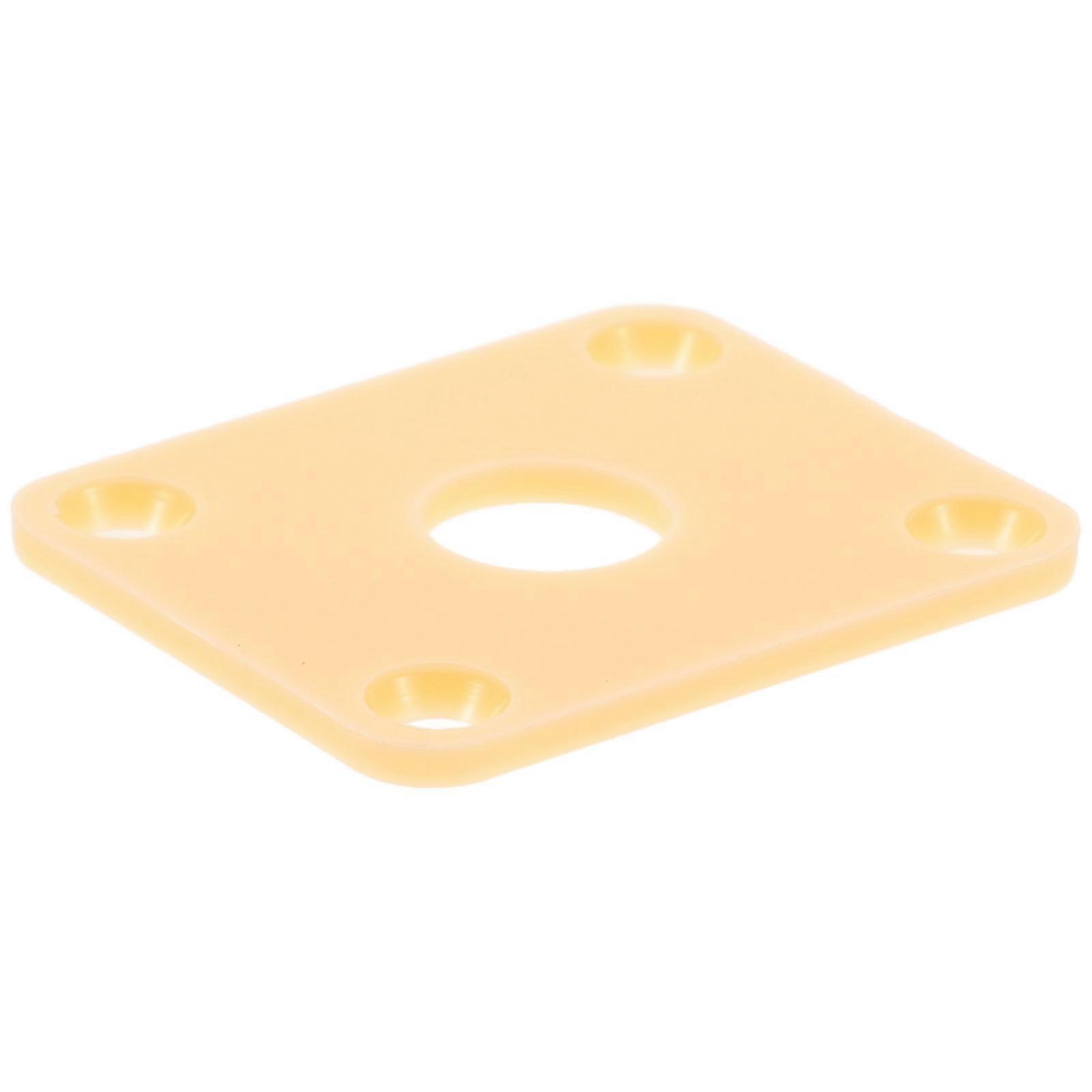Hemoton Guitar Pickup Output Jack Plate for Electric Guitar and Bass 1 Set Guitar Jack Plate Accessory Plastic Square Replacement